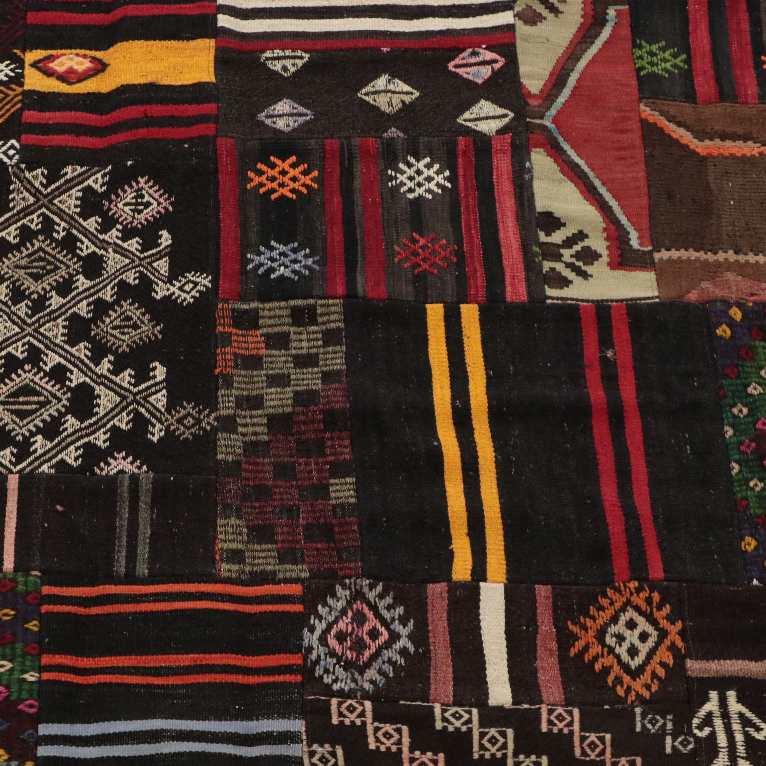 6'8 x 9'9 Handmade Turkish Patchwork Area Rug