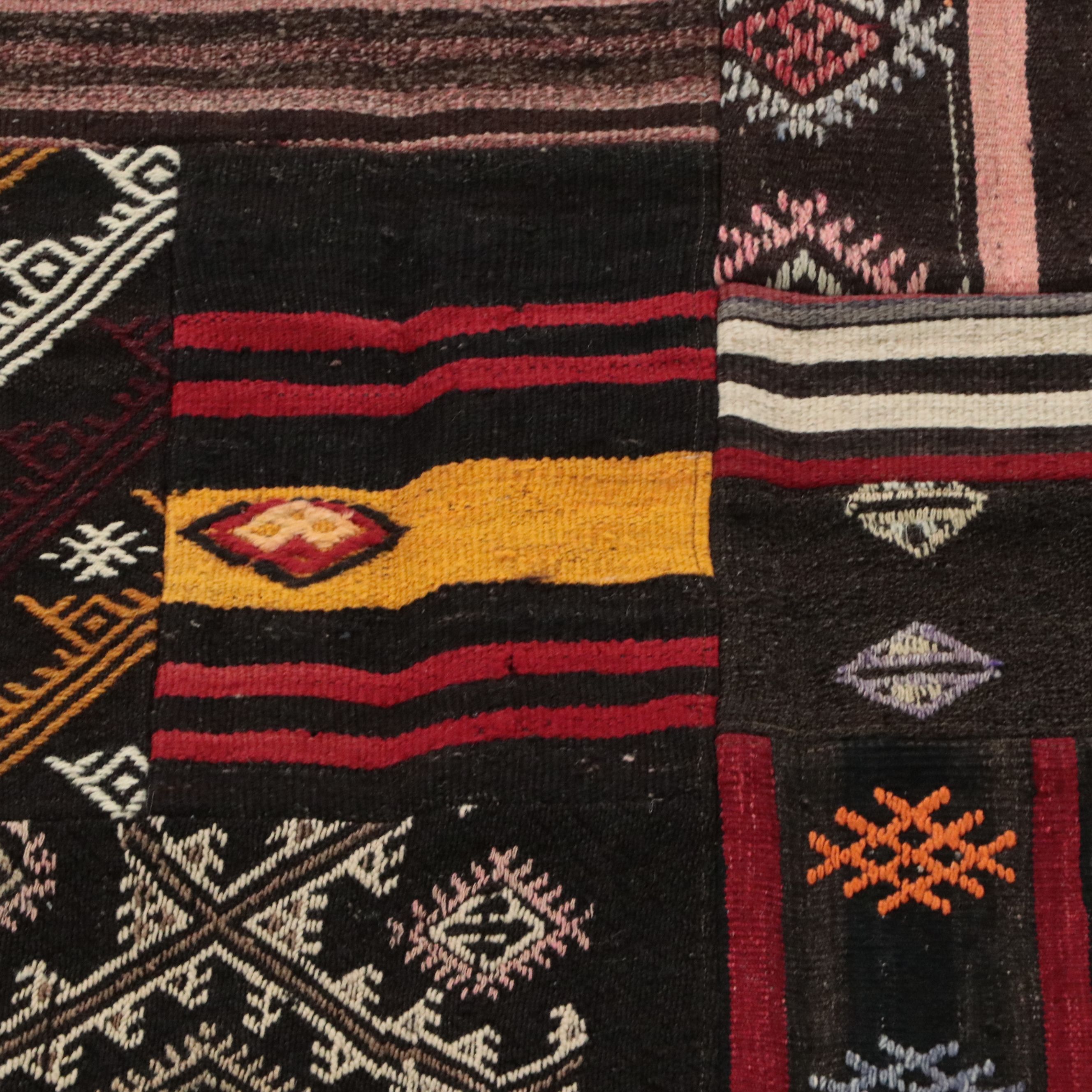 6'8 x 9'9 Handmade Turkish Patchwork Area Rug