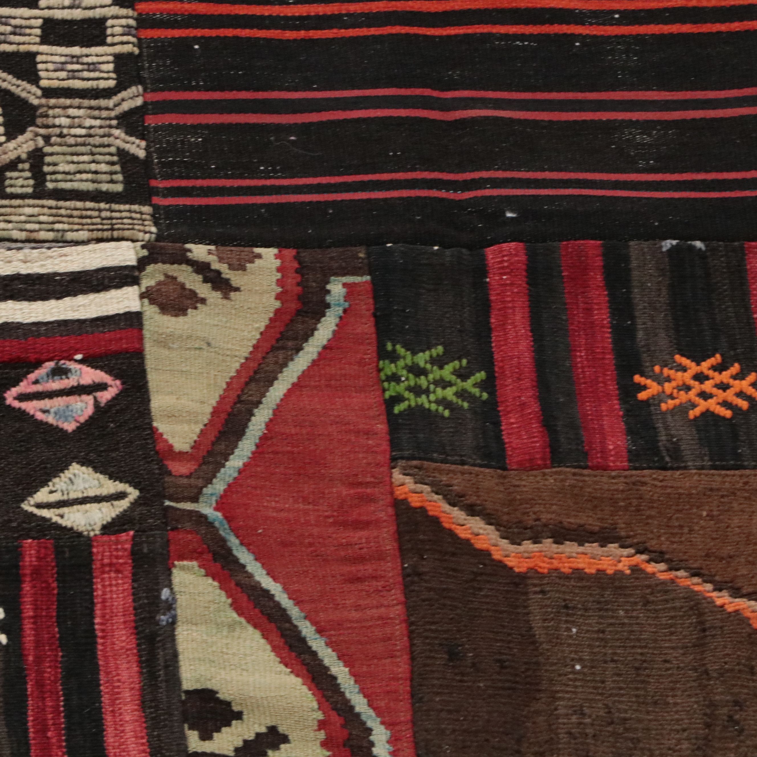 6'8 x 9'9 Handmade Turkish Patchwork Area Rug