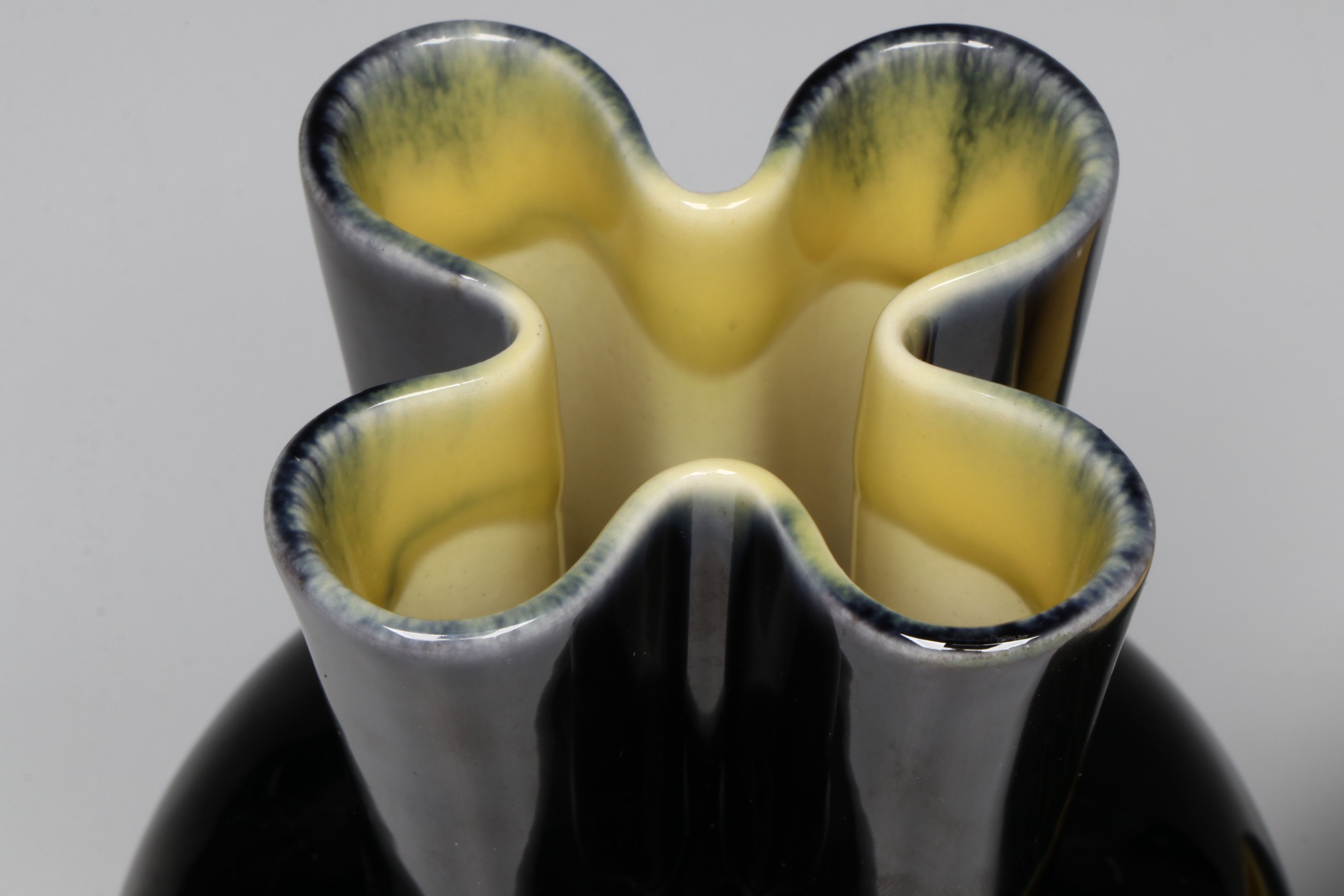 Rookwood Pottery Quatrefoil Vase and Sugar Bowl, Early to Mid-20th Century