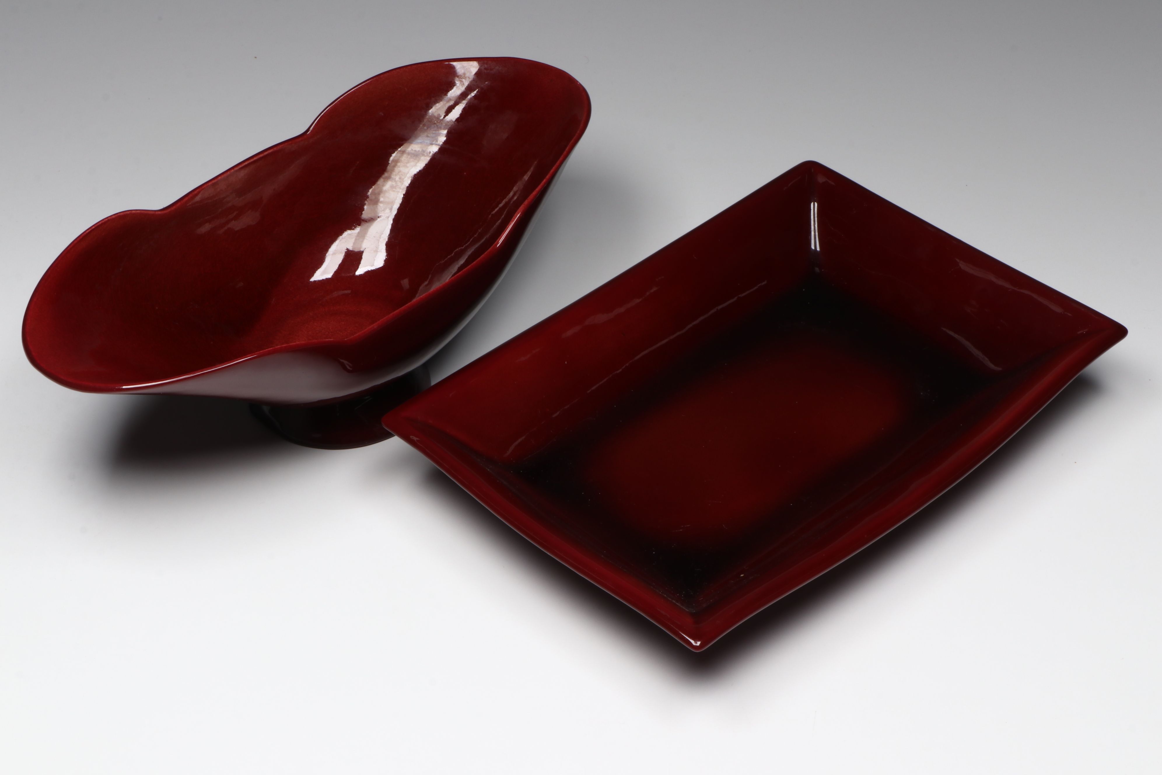 Rookwood Pottery Centerpiece Bowl and Tray, Mid-20th Century