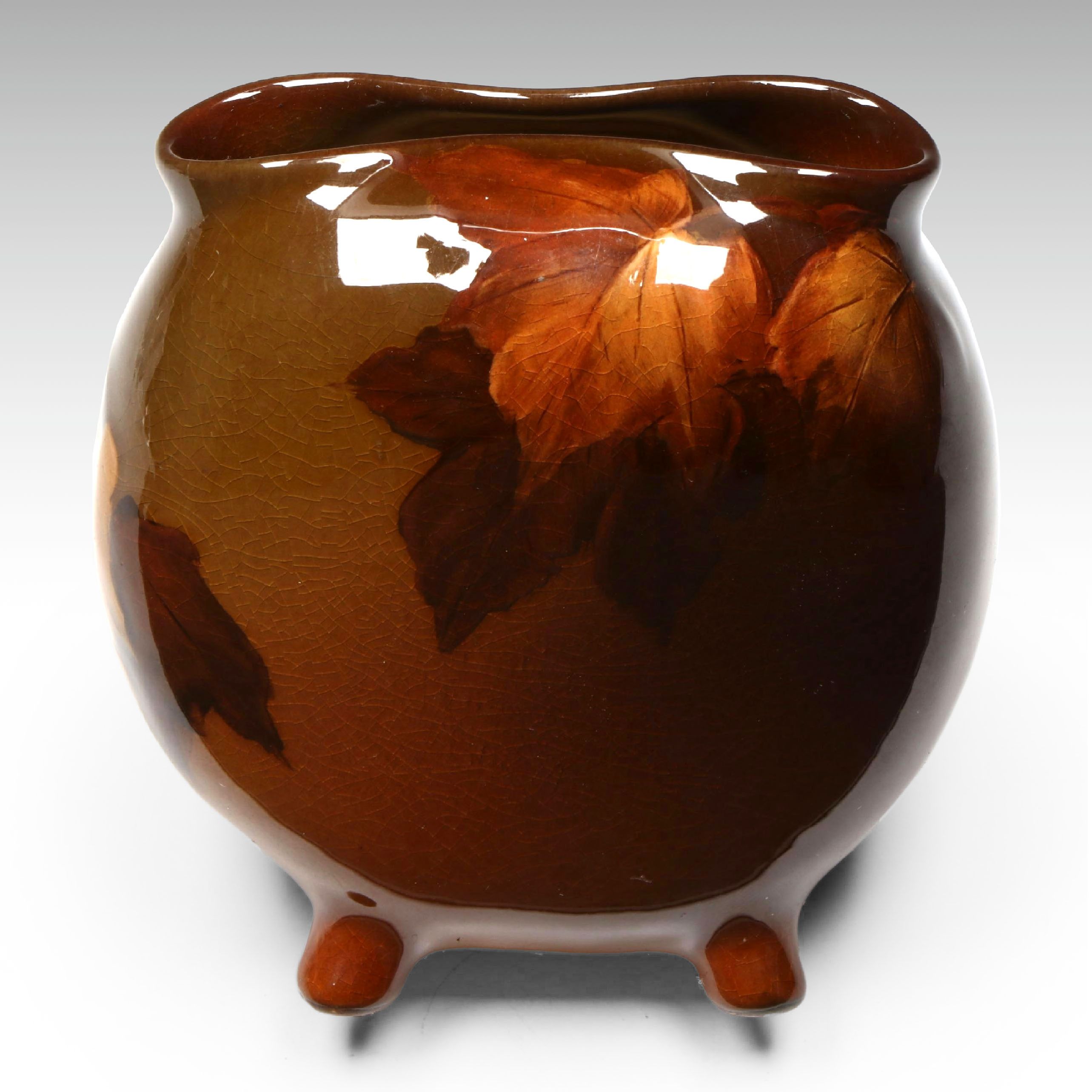 Carolyn Francis Steinle for Rookwood Pottery Footed Cabinet Vase, 1900