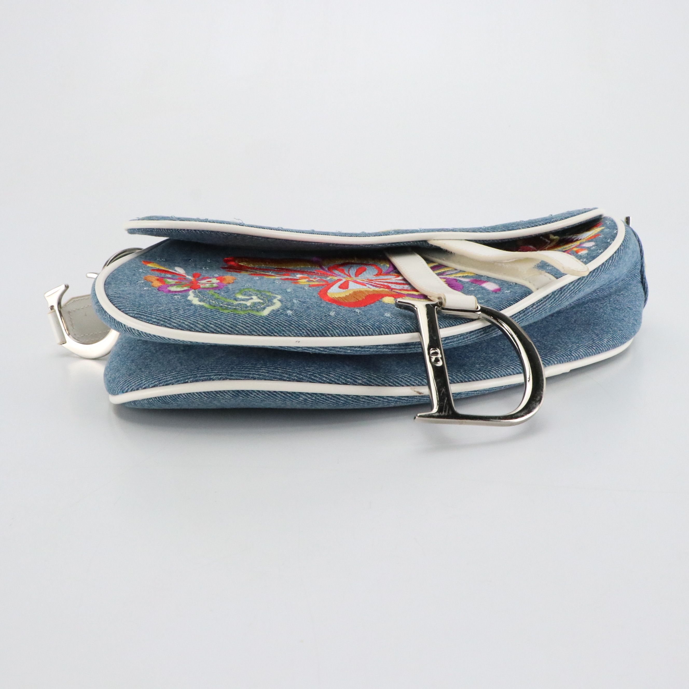 Christian Dior Butterfly Embroidered Saddle Bag
