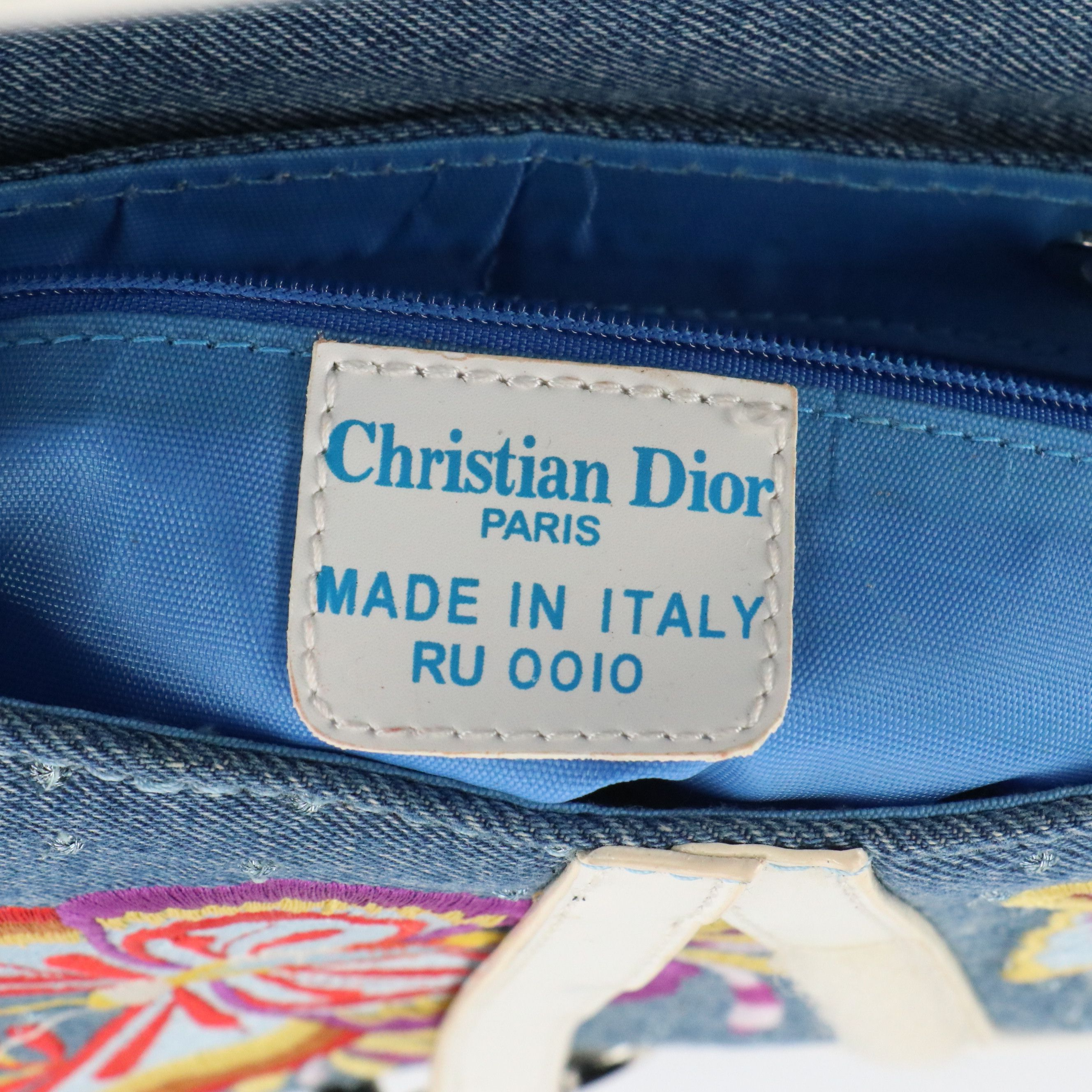 Christian Dior Butterfly Embroidered Saddle Bag