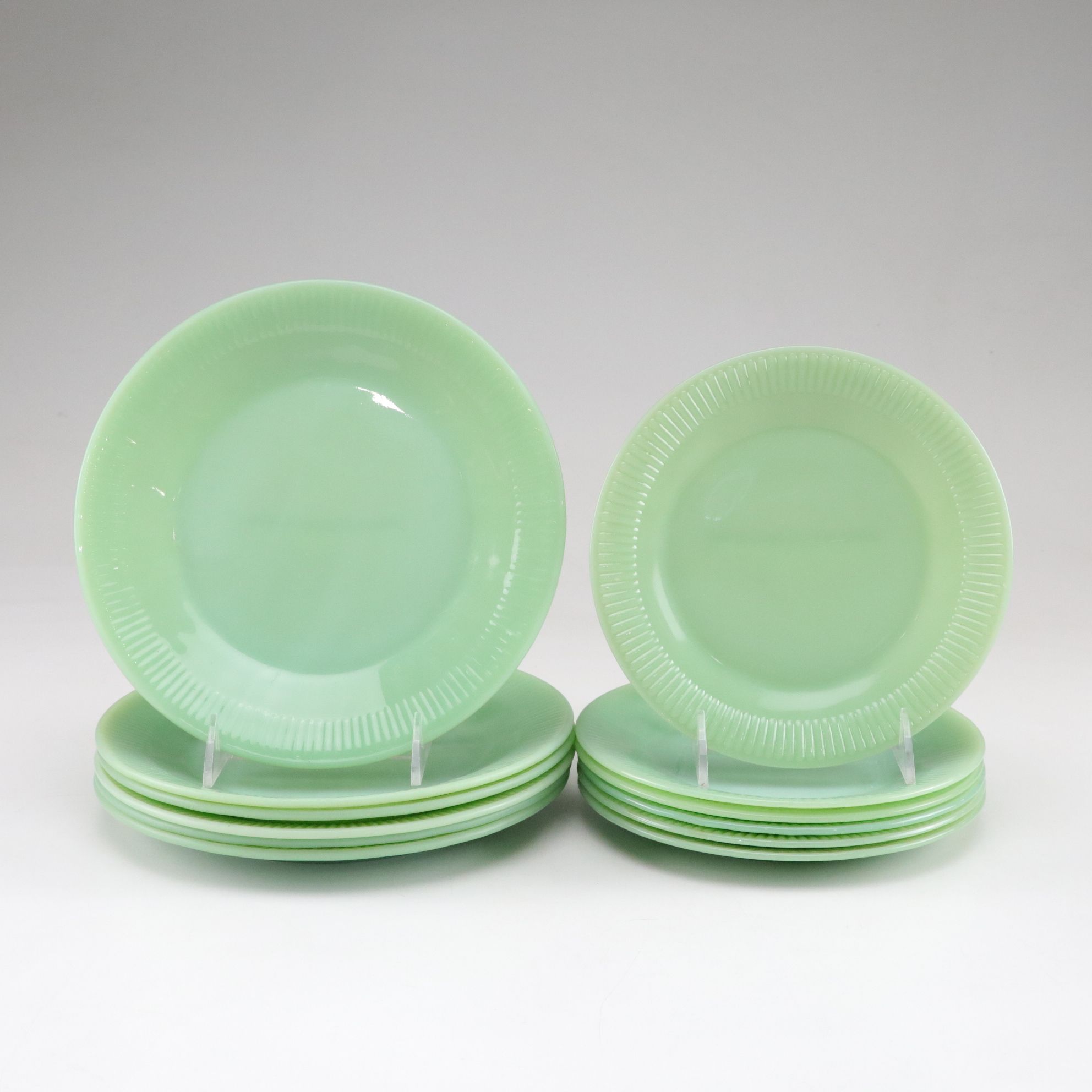 Anchor Hocking Fire-King "Jane Ray" Jadeite Dinnerware Collection