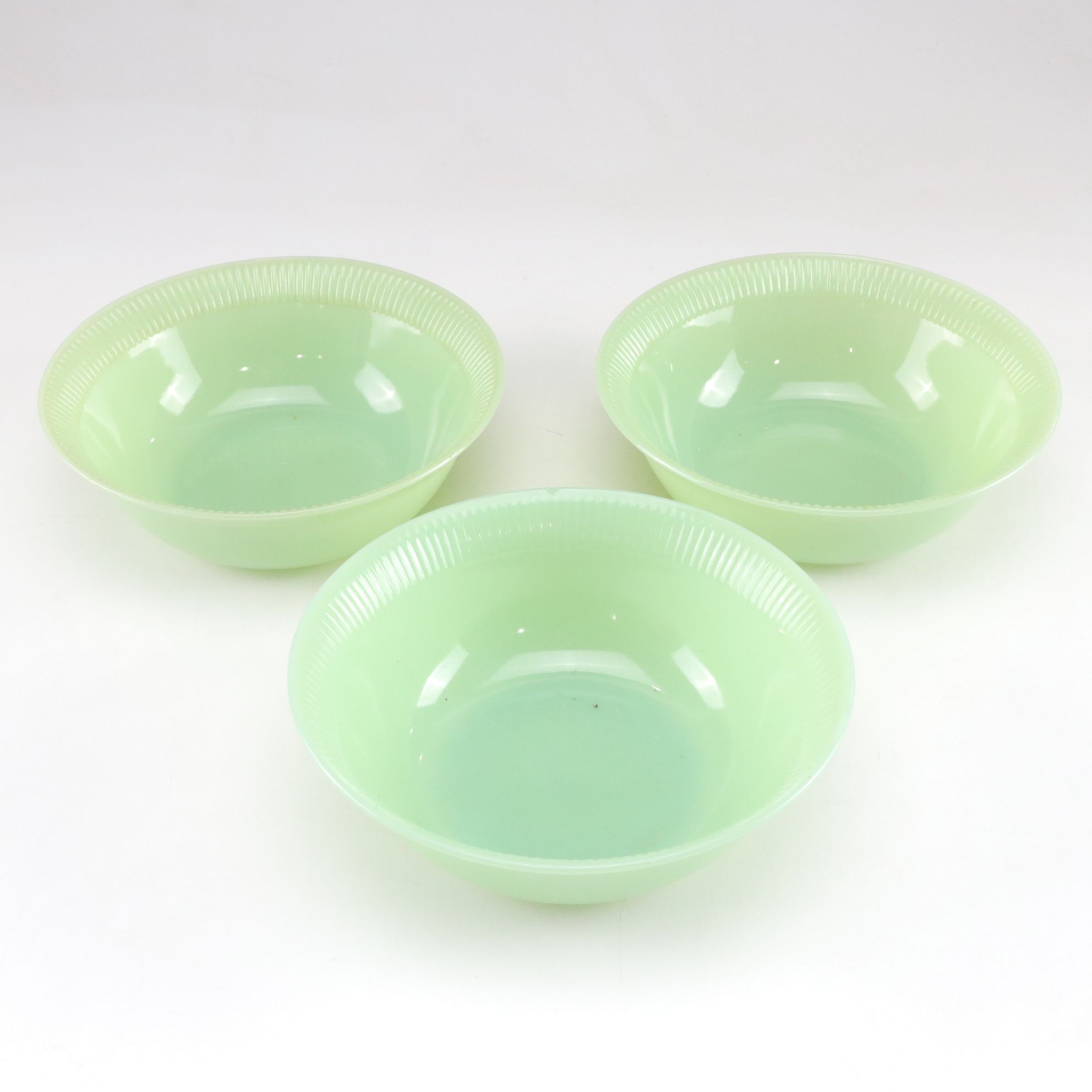 Anchor Hocking Fire-King "Jane Ray" Jadeite Dinnerware Collection