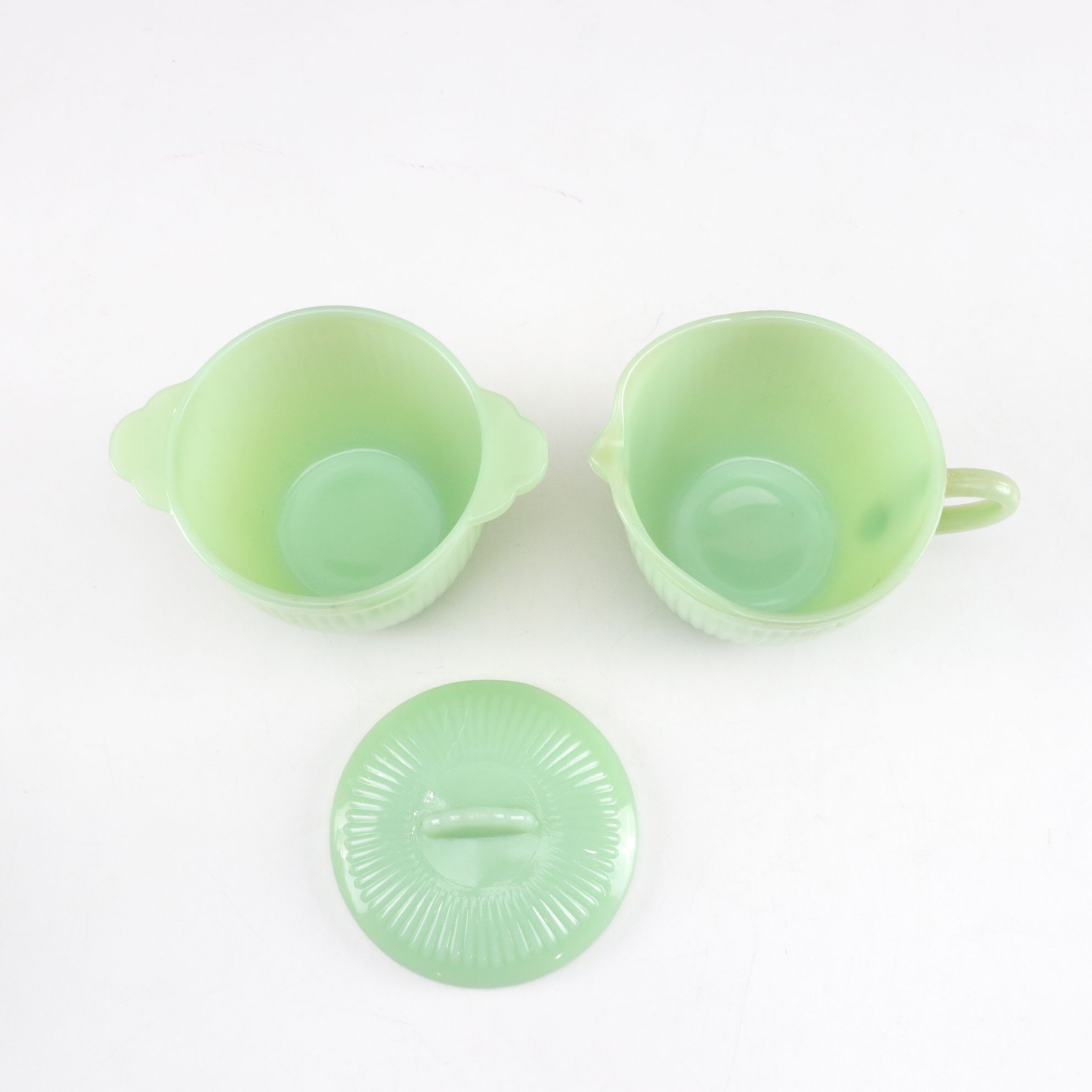 Anchor Hocking Fire-King "Jane Ray" Jadeite Dinnerware Collection