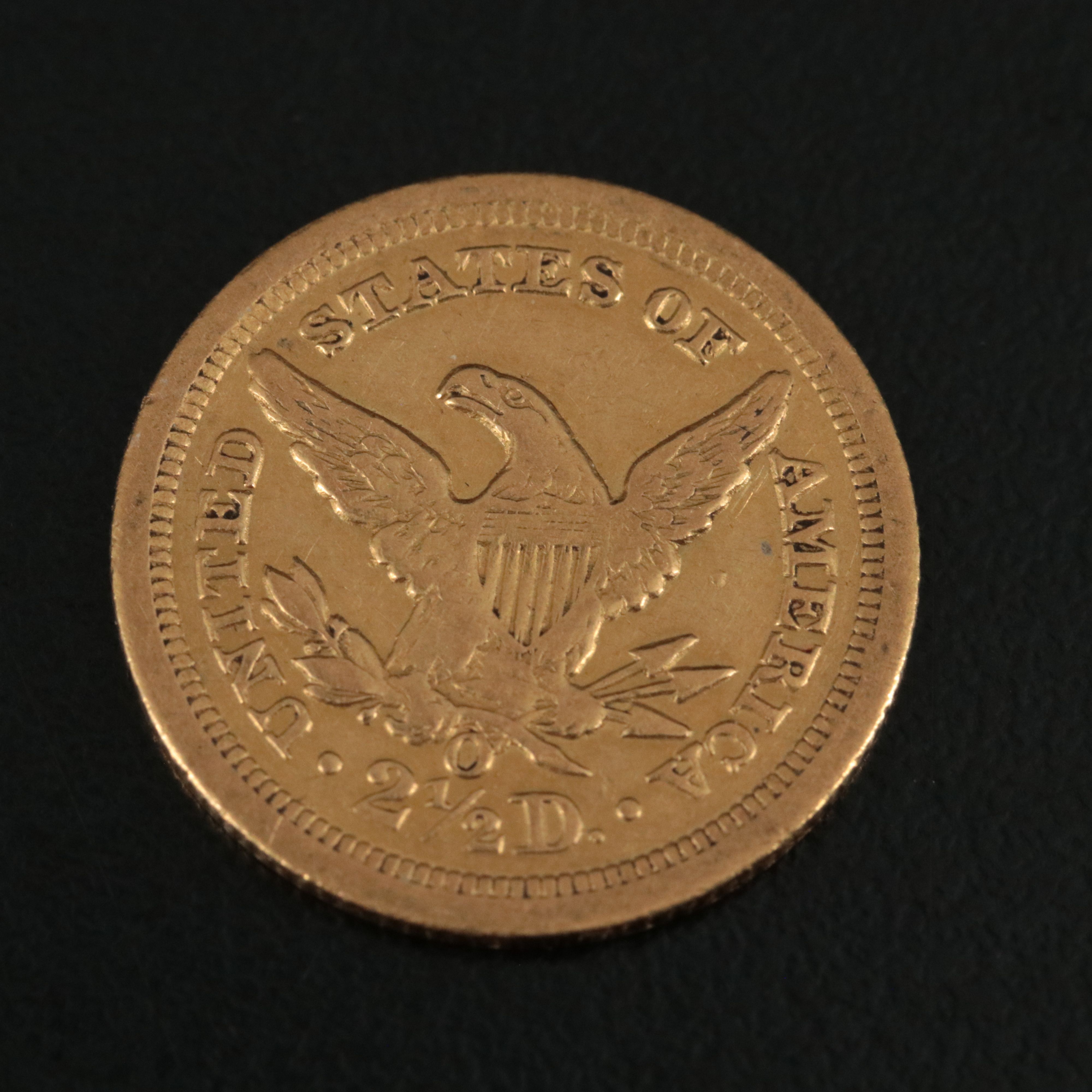 1843-O U.S. Liberty Two and One Half Dollar Gold Coin