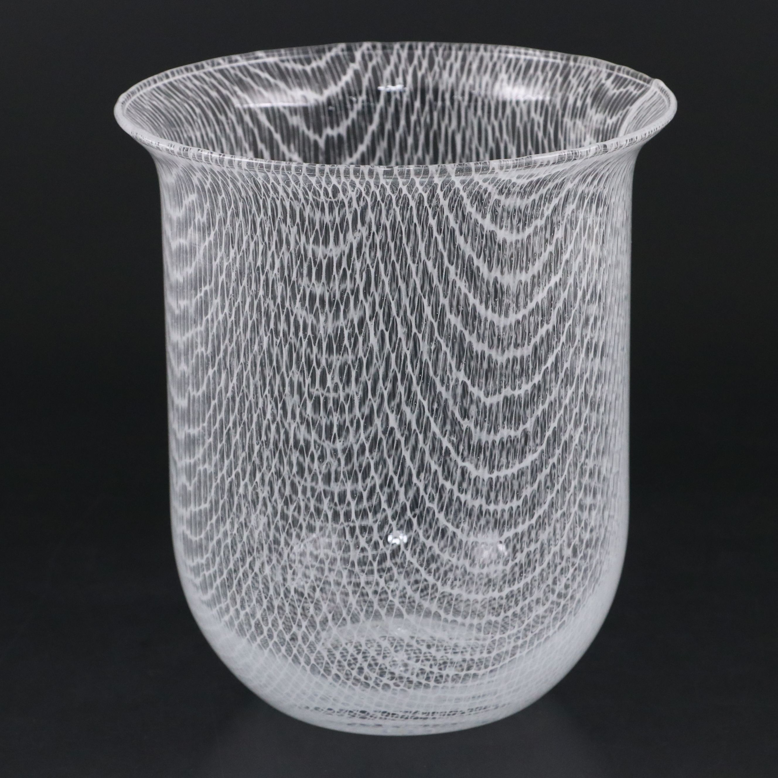 Ritzenhoff Netzdekor German Art Glass Vase, Mid to Late 20th Century