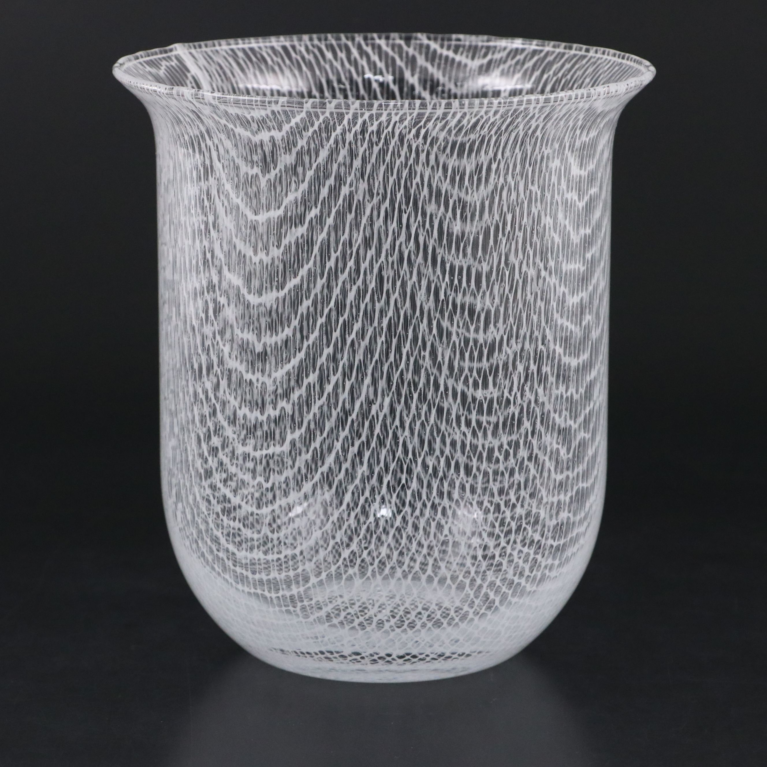 Ritzenhoff Netzdekor German Art Glass Vase, Mid to Late 20th Century