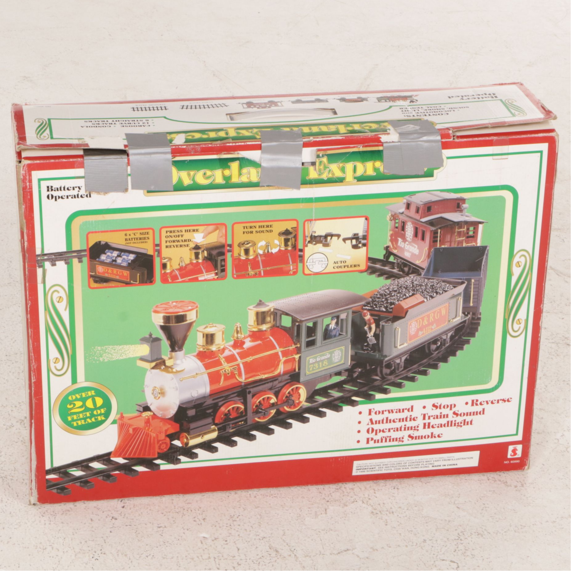 Overland Express "Rio Grande" 22 Piece Train Set, 1990s