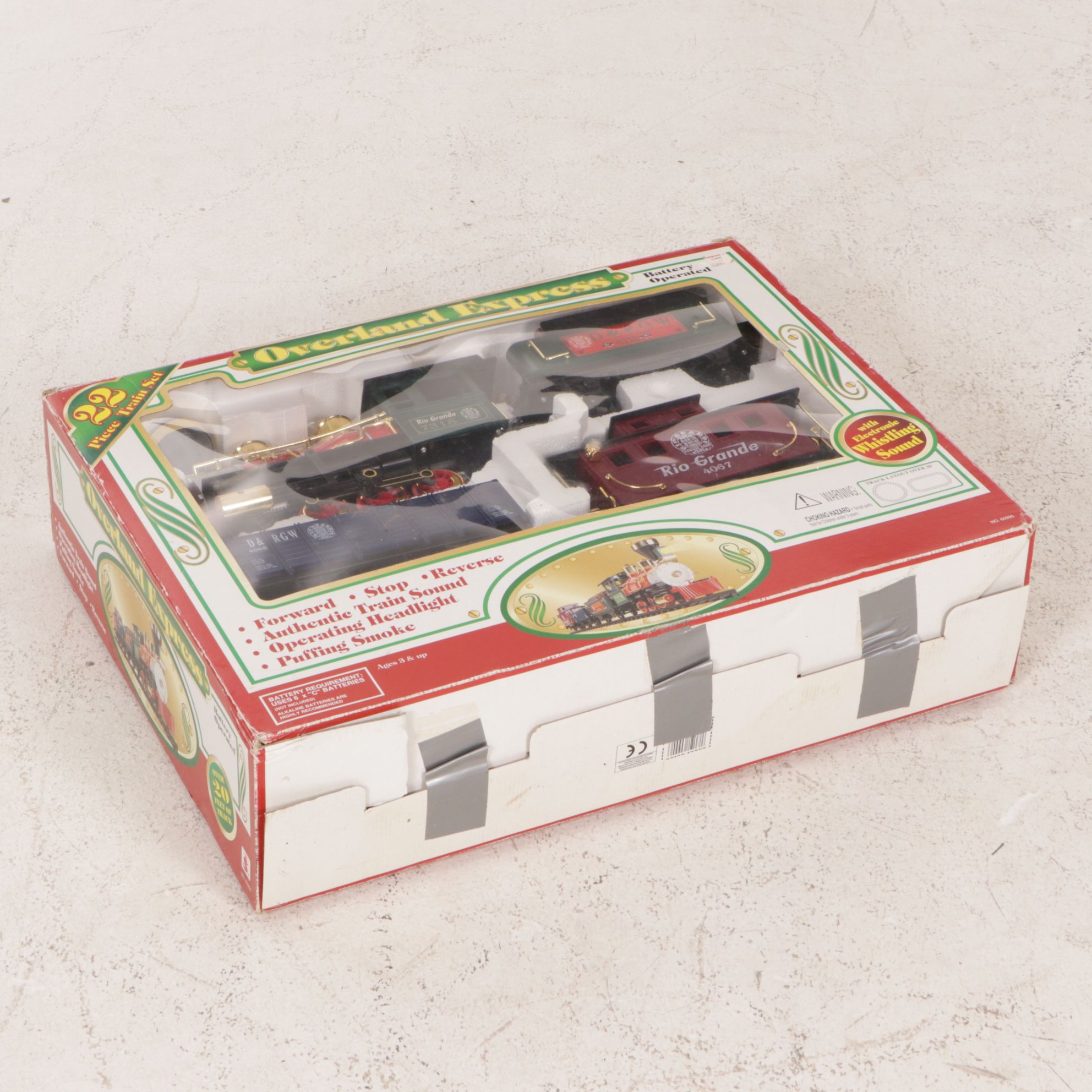 Overland Express "Rio Grande" 22 Piece Train Set, 1990s