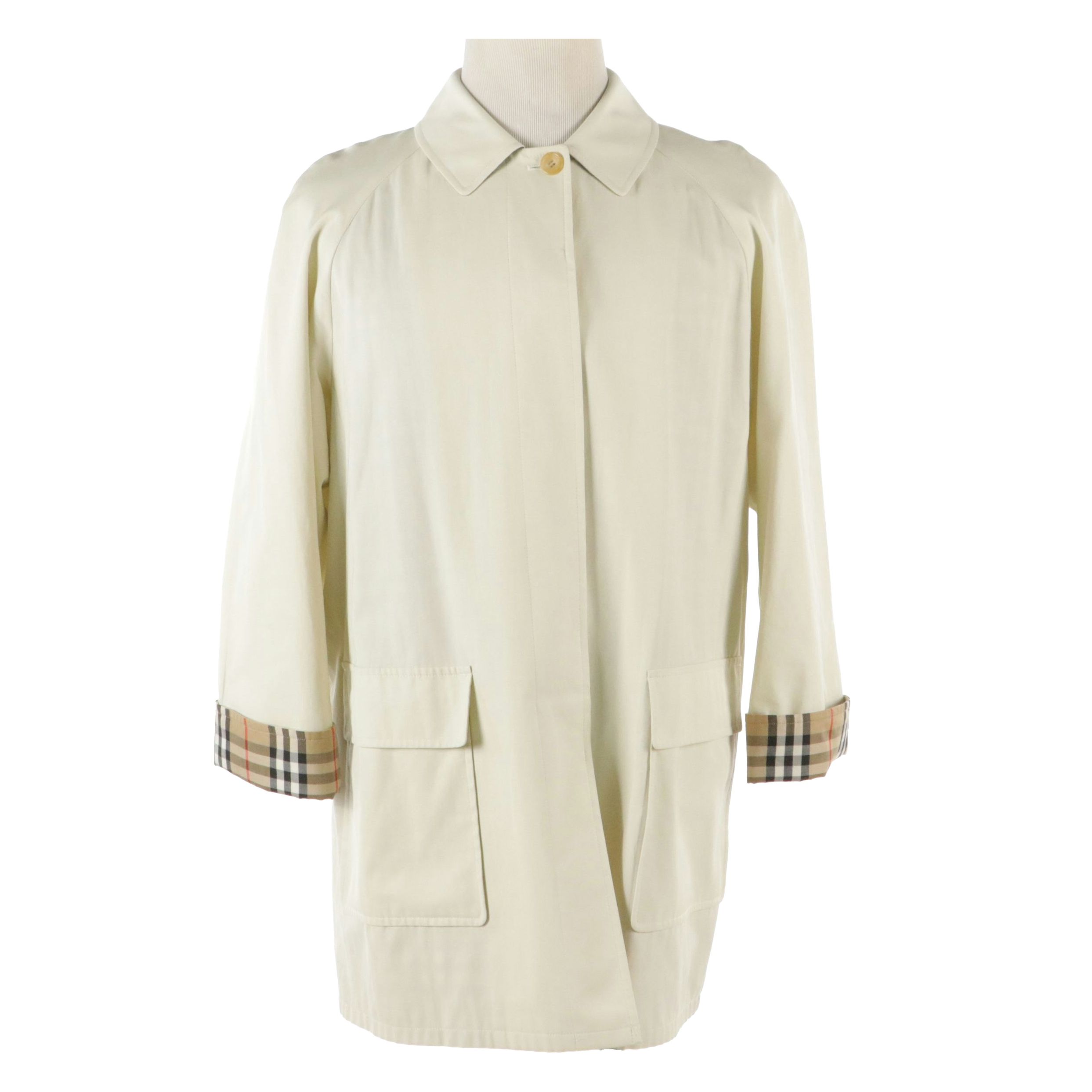 Burberry London Raglan Sleeve Raincoat in Cotton