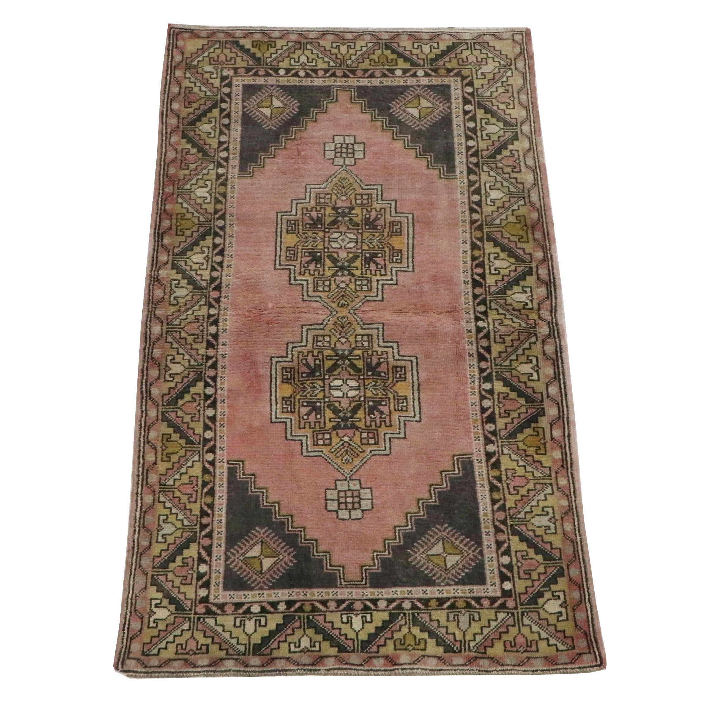 4' x 7'2 Hand-Knotted Turkish Konya Area Rug