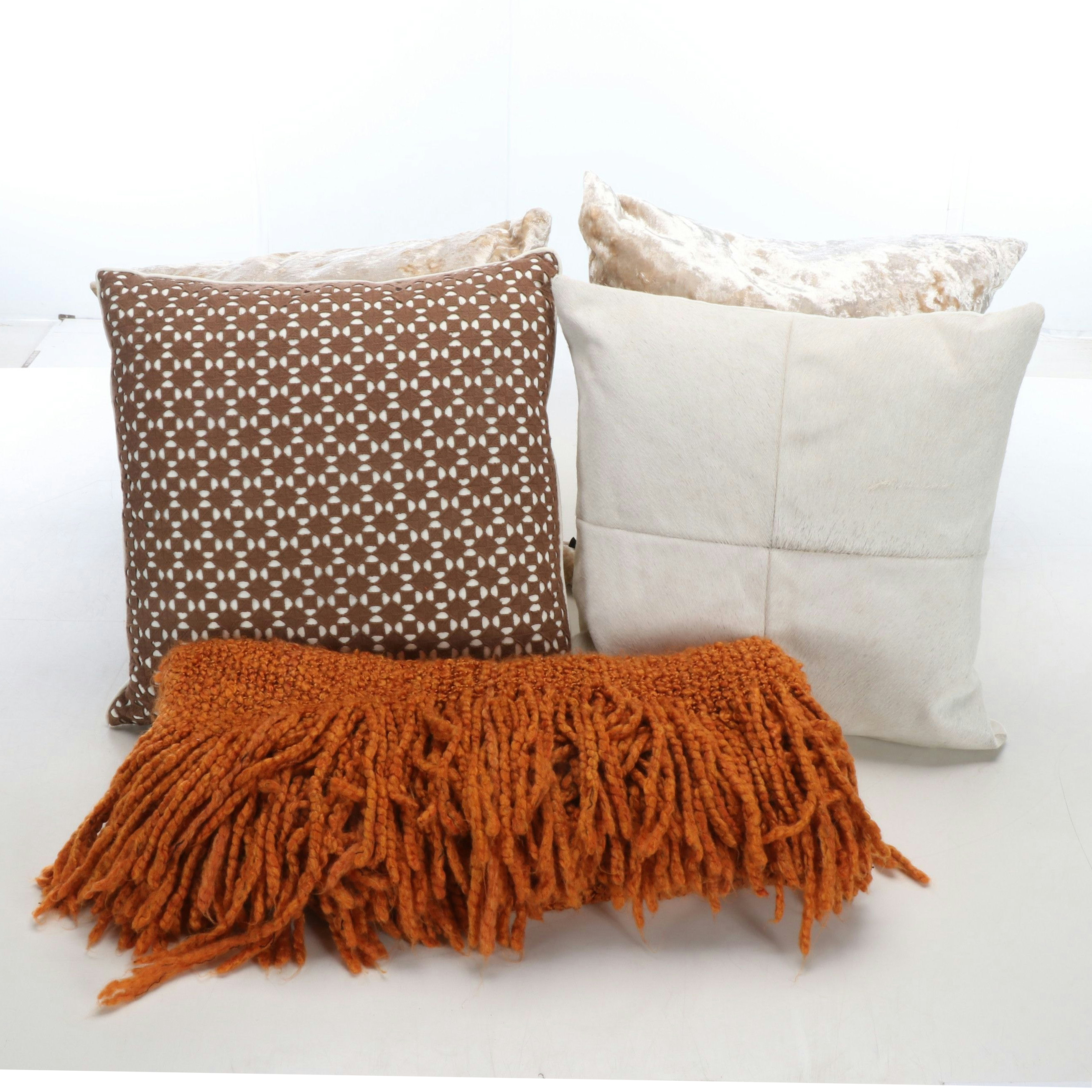 Kennebunk Home Acrylic Blanket with Safavieh Couture and Other Throw Pillows