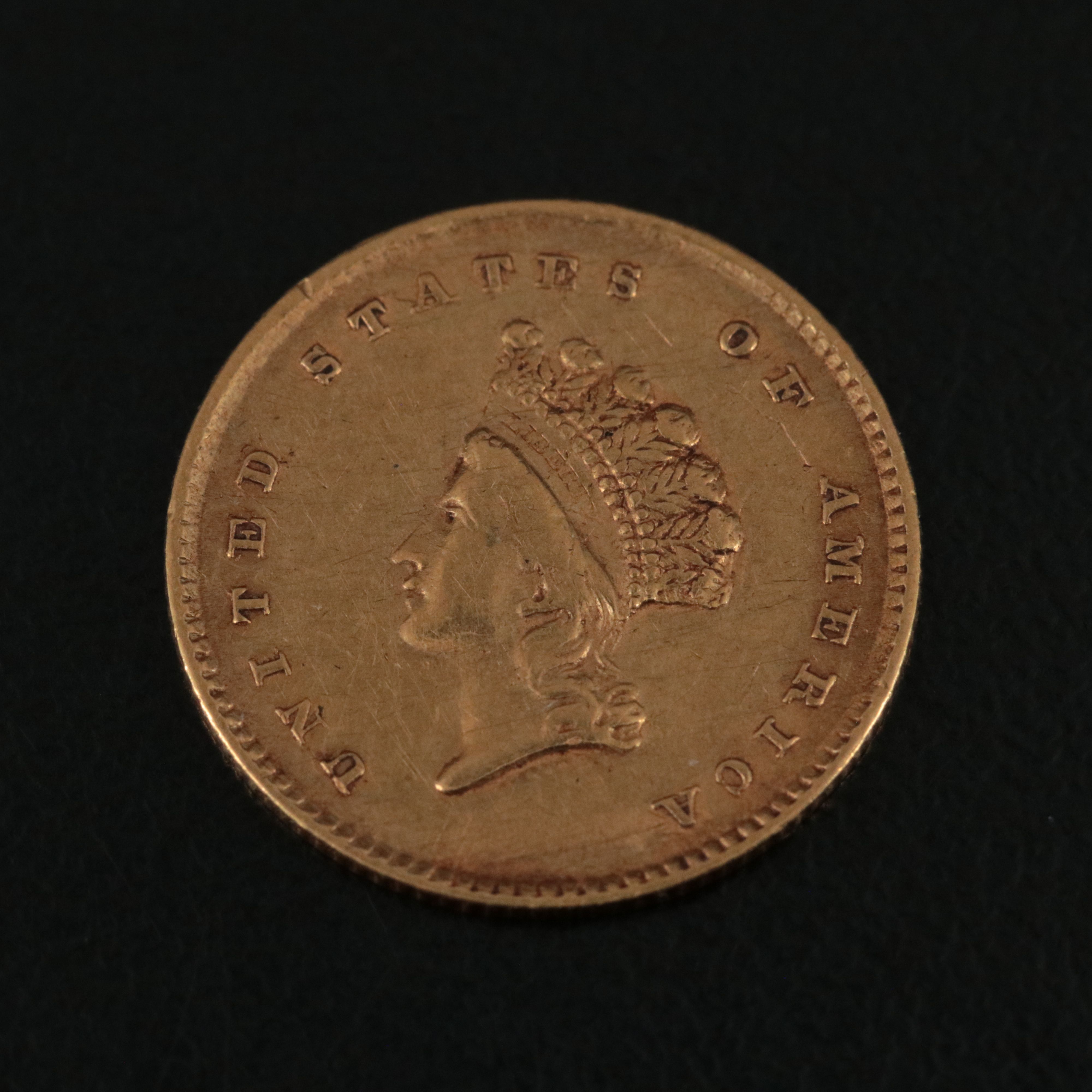 1854 Small Indian Princess Head Type II Gold Dollar