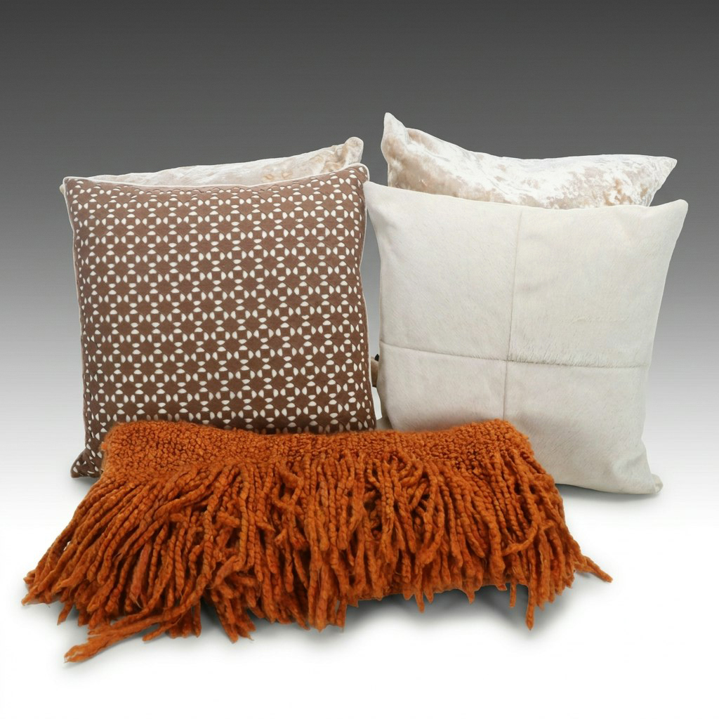 Kennebunk Home Acrylic Blanket with Safavieh Couture and Other Throw Pillows