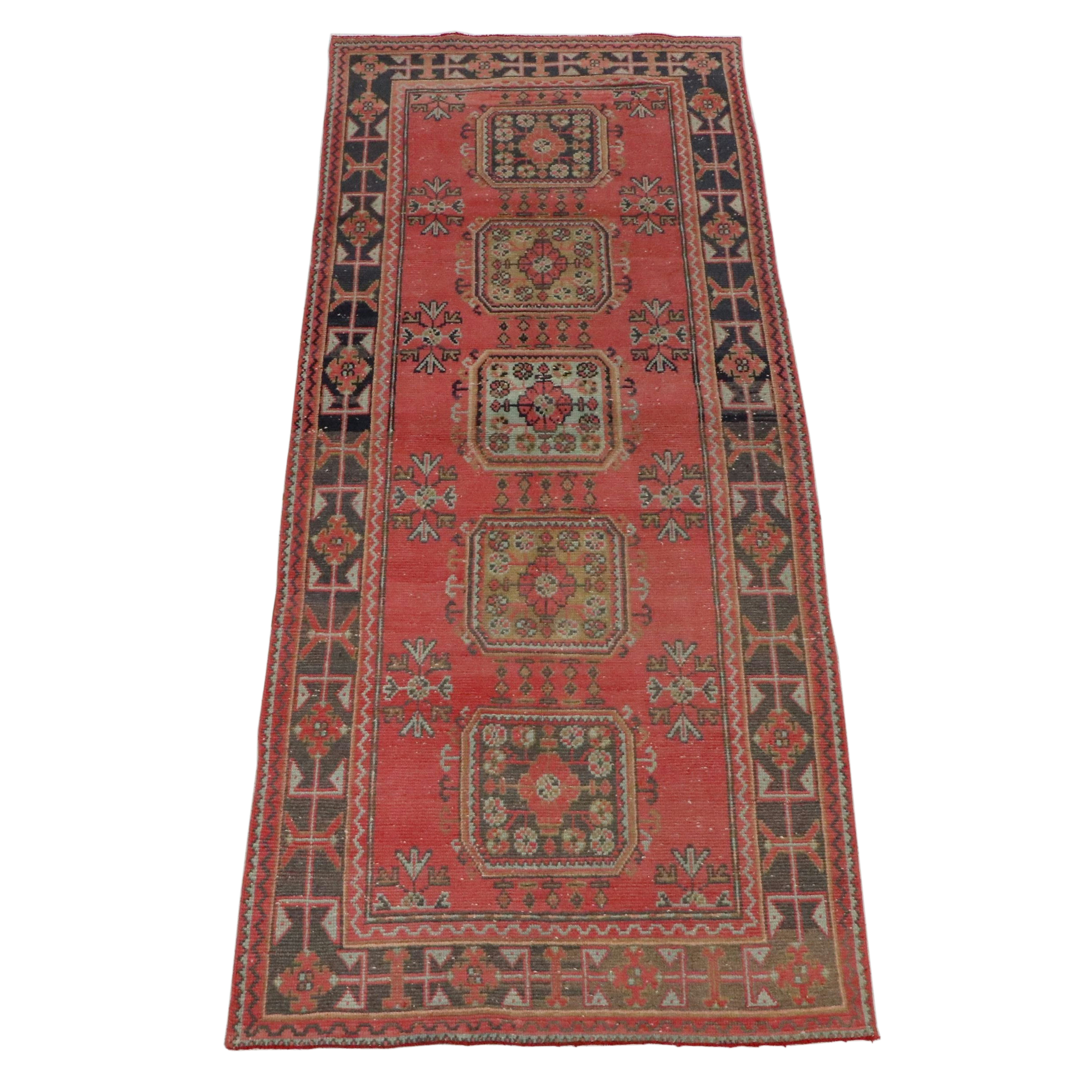 4'7 x 11'2 Hand-Knotted Turkish Mosul Long Rug