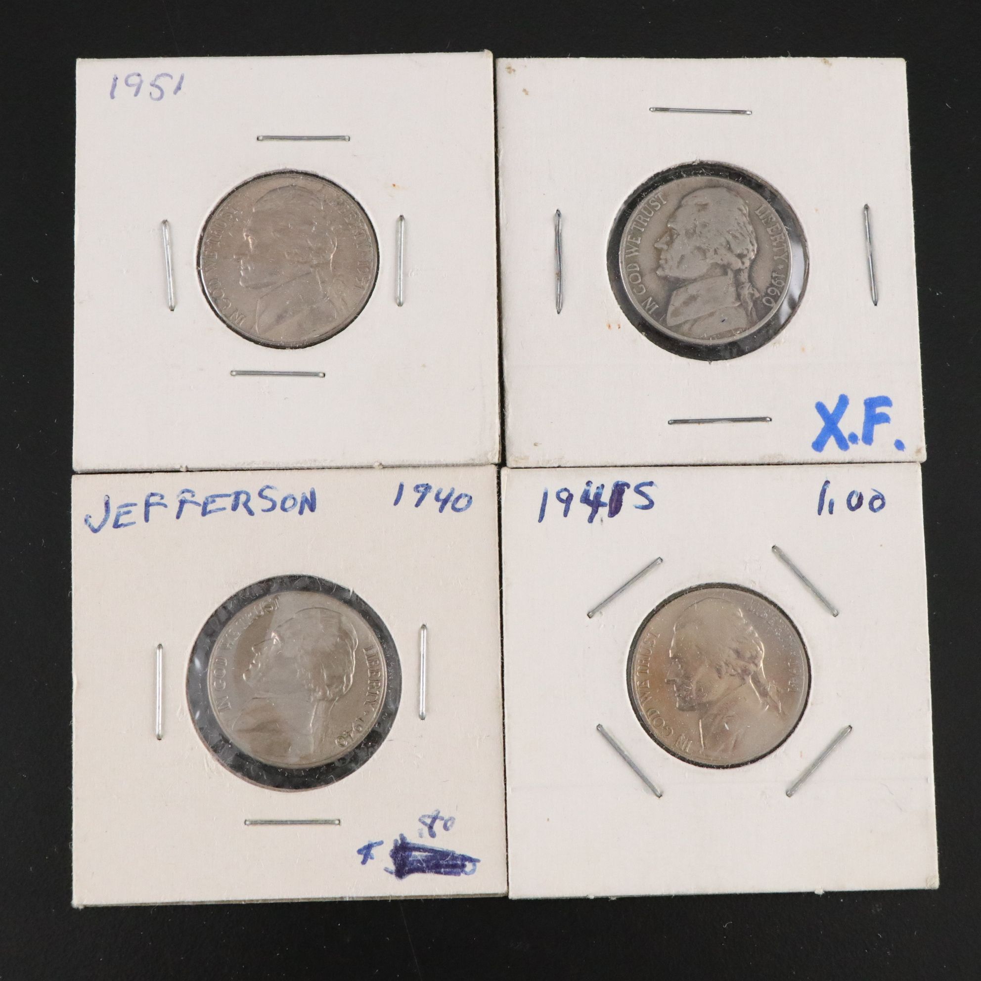 One Hundred and Forty Jefferson Nickels Including WWII-Era Silver Coins
