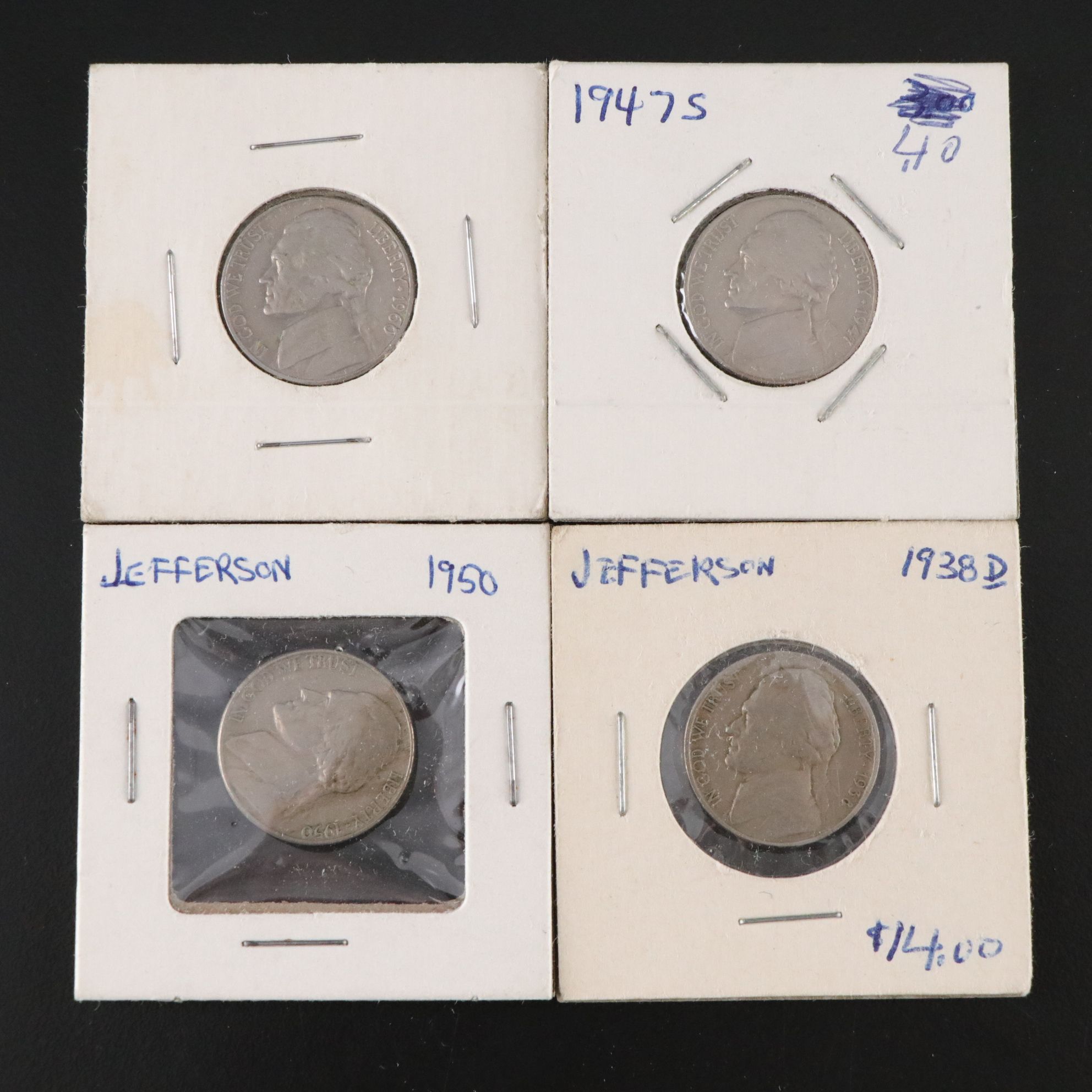One Hundred and Forty Jefferson Nickels Including WWII-Era Silver Coins