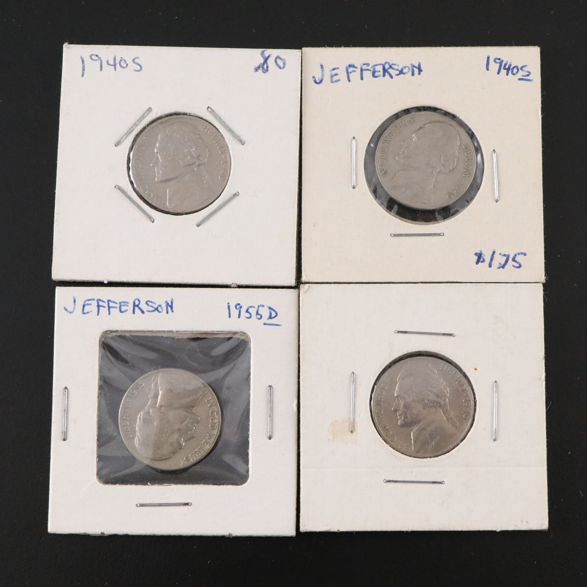 One Hundred and Forty Jefferson Nickels Including WWII-Era Silver Coins