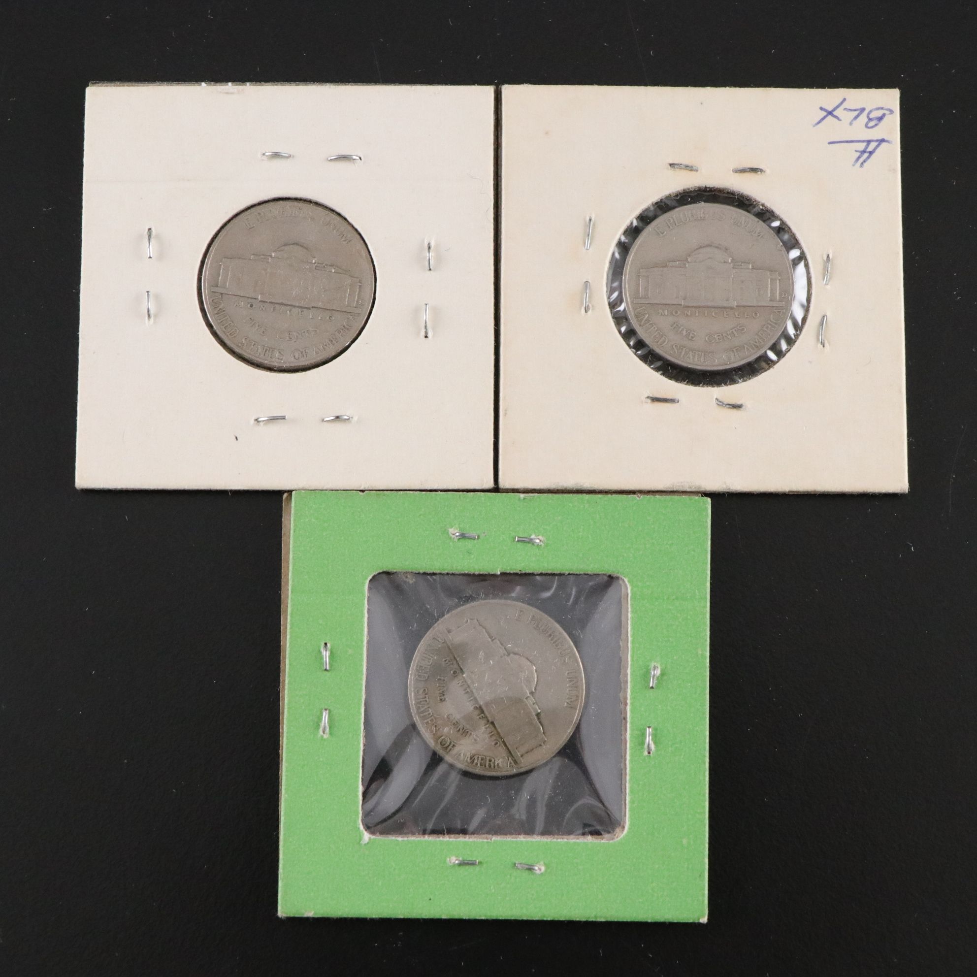 One Hundred and Forty Jefferson Nickels Including WWII-Era Silver Coins