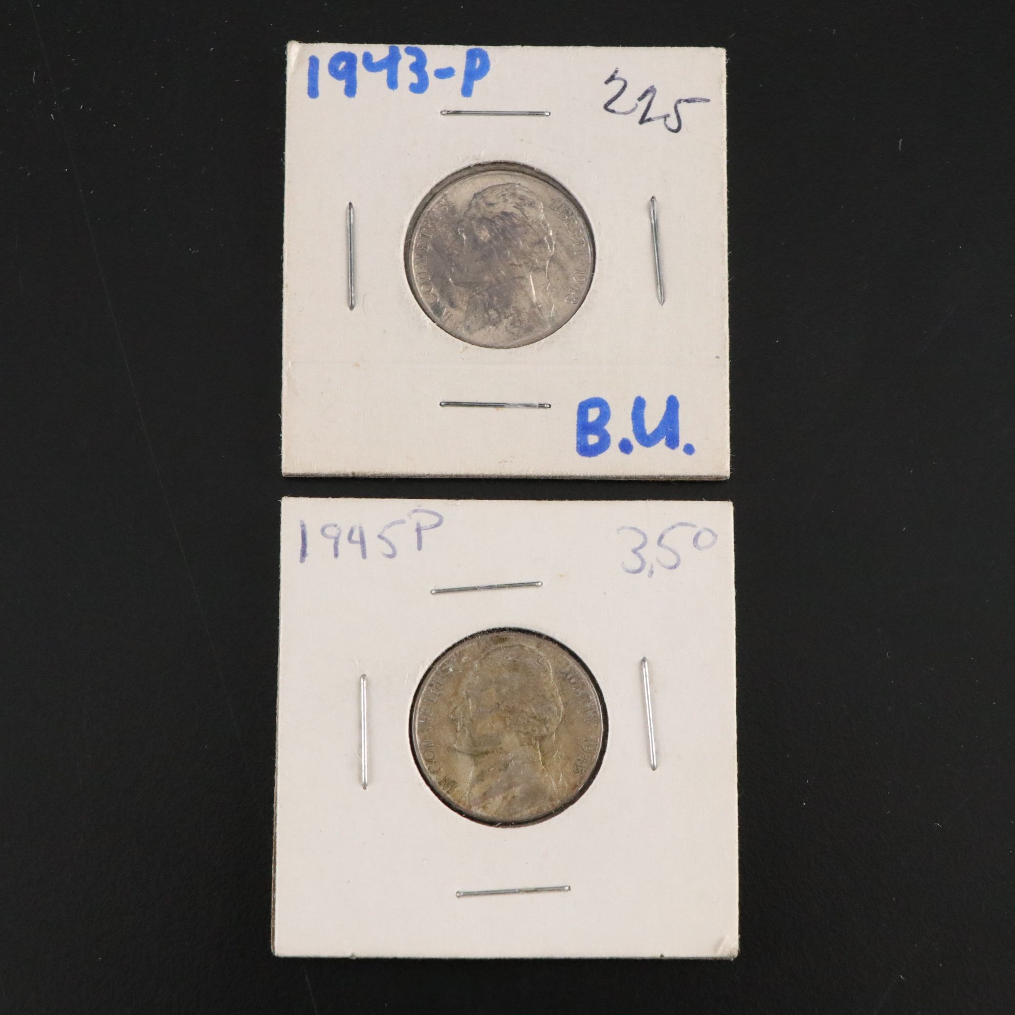 One Hundred and Forty Jefferson Nickels Including WWII-Era Silver Coins