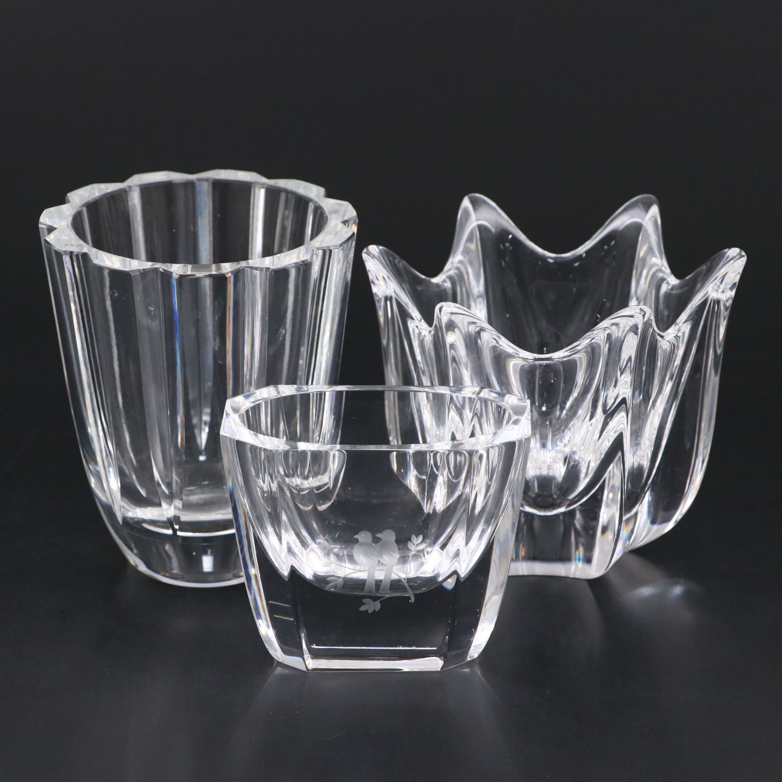 Orrefors and Other Crystal Vases, Mid to Late 20th Century