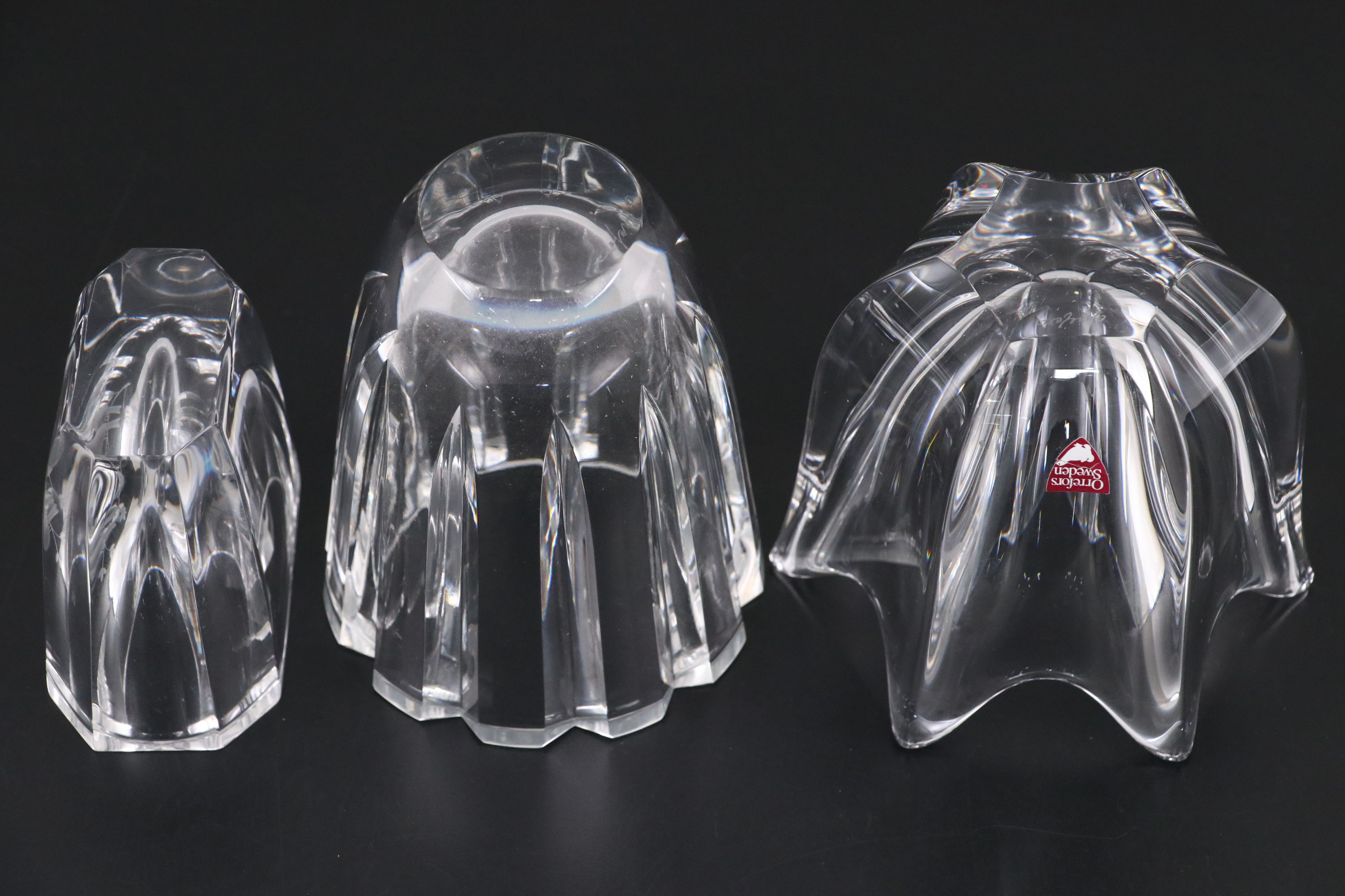 Orrefors and Other Crystal Vases, Mid to Late 20th Century