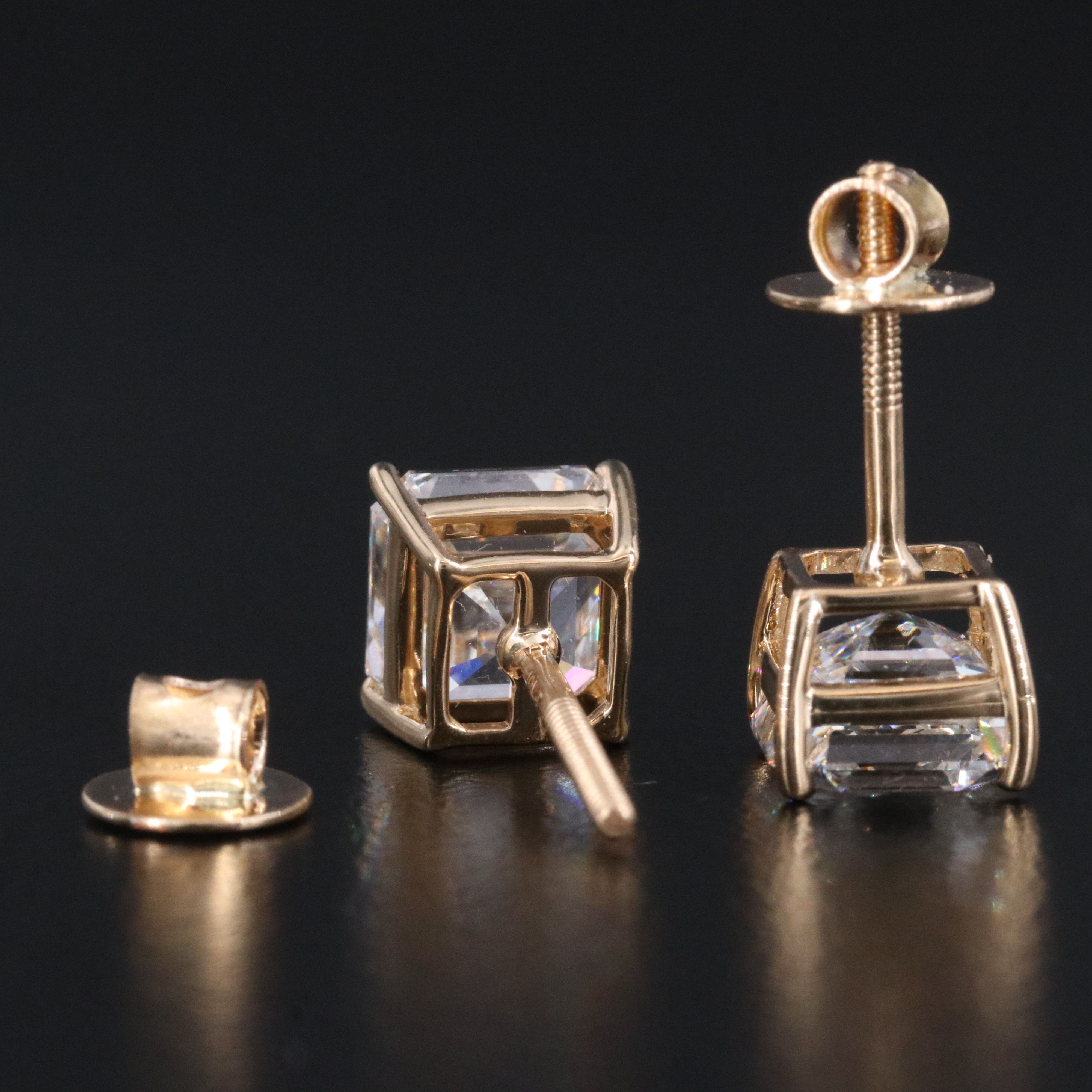 18K 4.02 CTW Lab Grown Diamond Stud Earrings with IGI Report