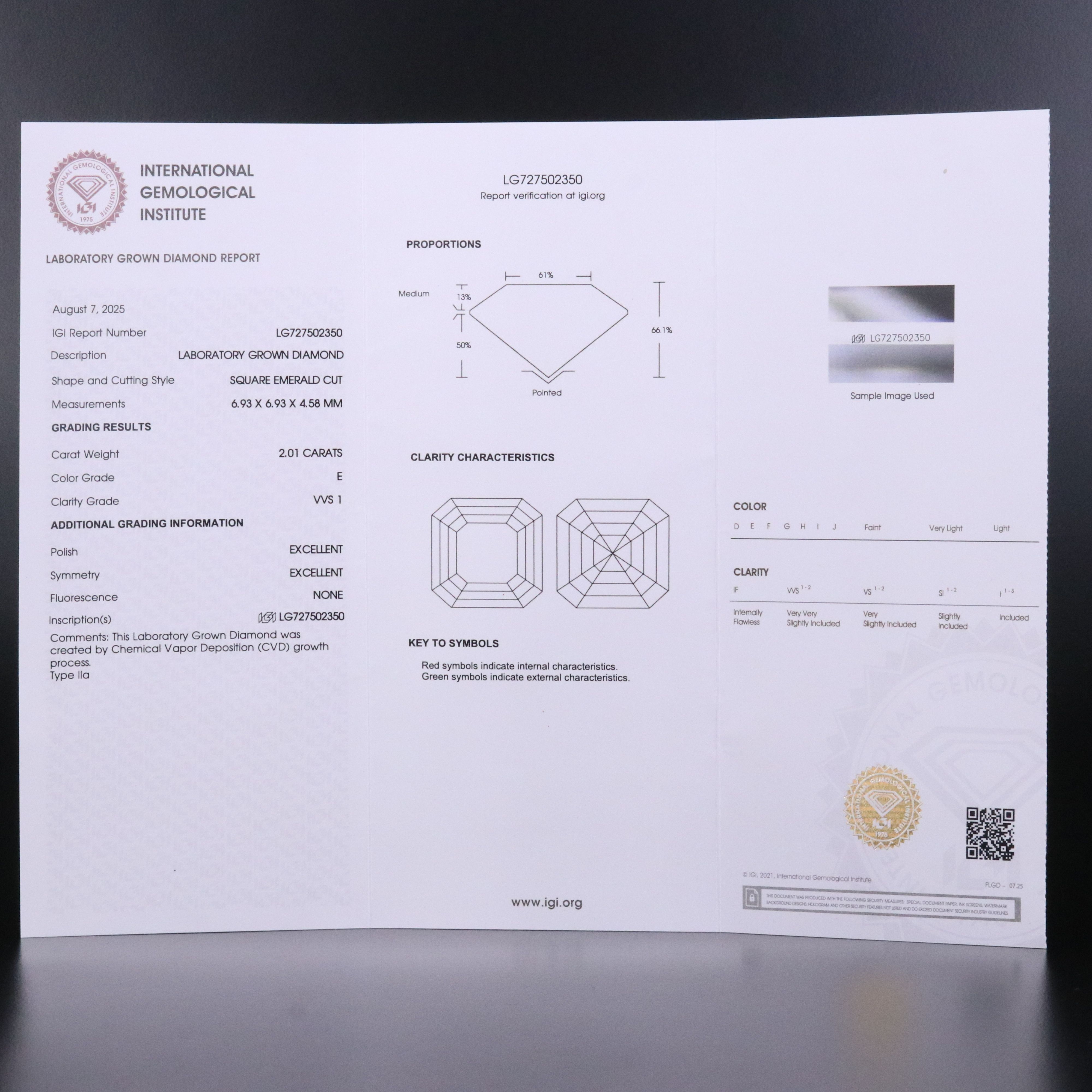 18K 4.02 CTW Lab Grown Diamond Stud Earrings with IGI Report