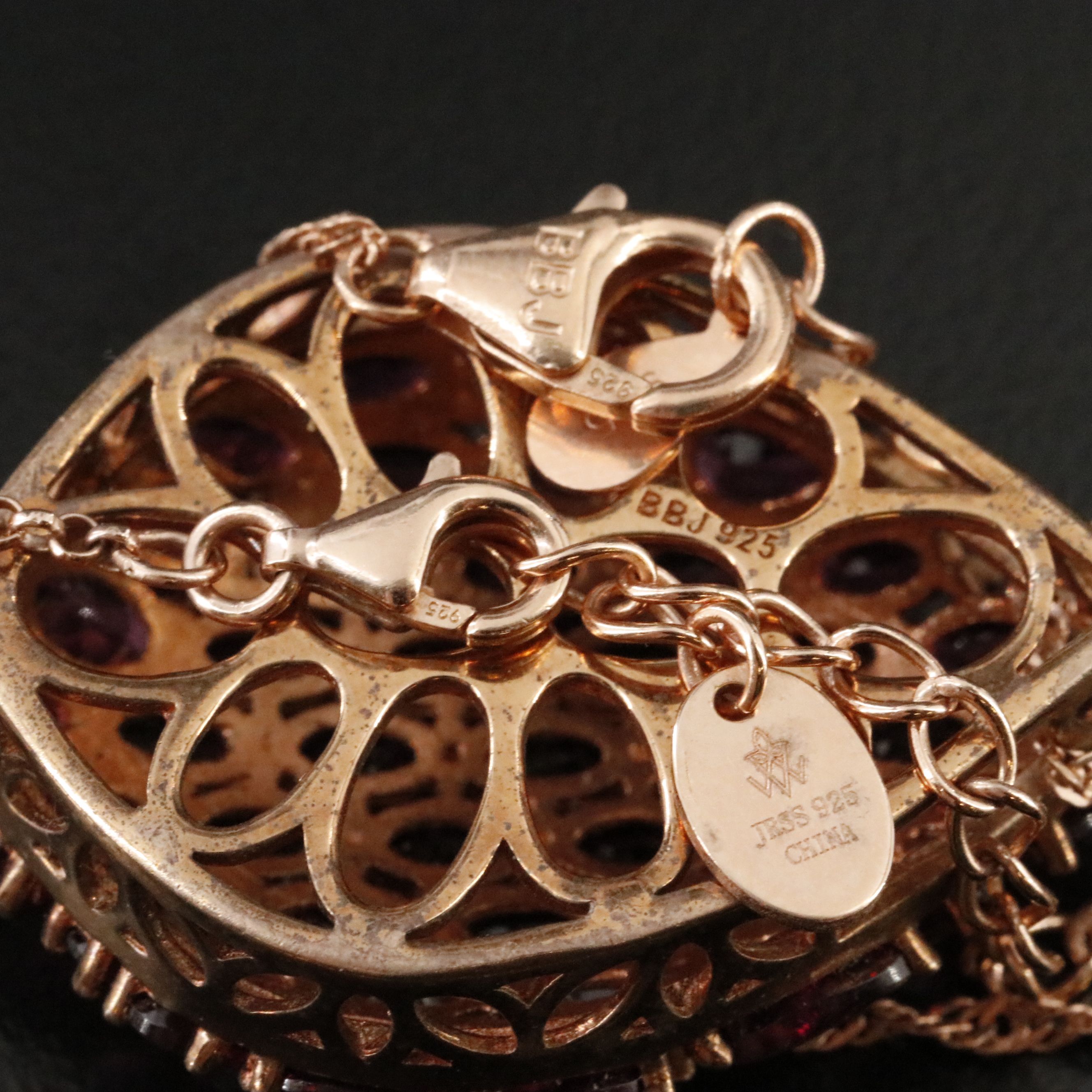 Sterling Jewelry Collection featuring Garnet, Mother of Pearl, and CZ