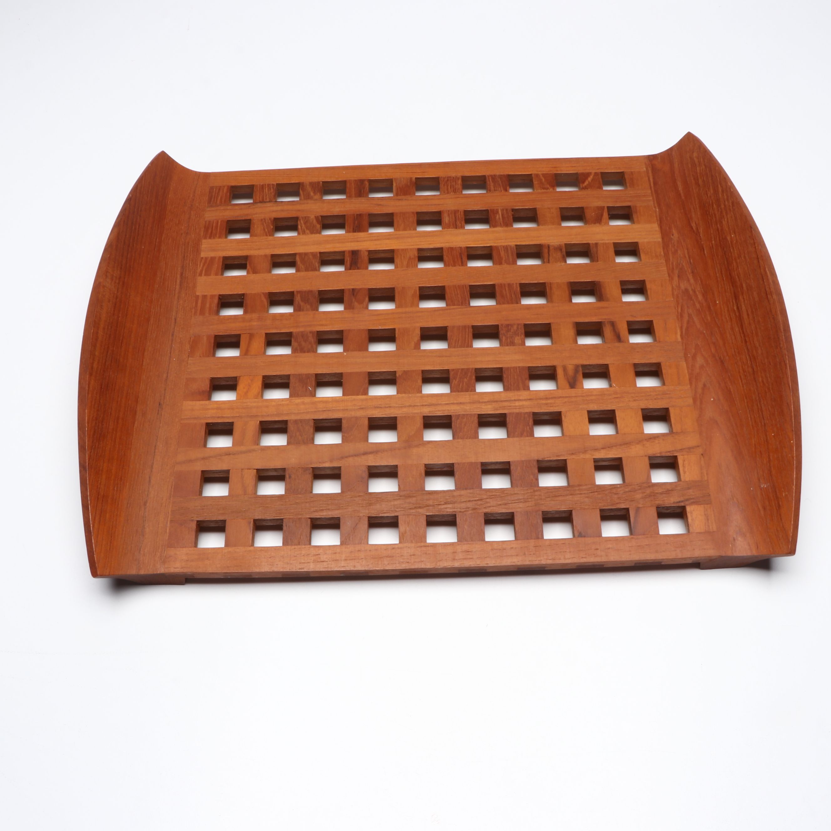 Dansk Teak Trays with Ceramic Hurricane Candle Lamps and More