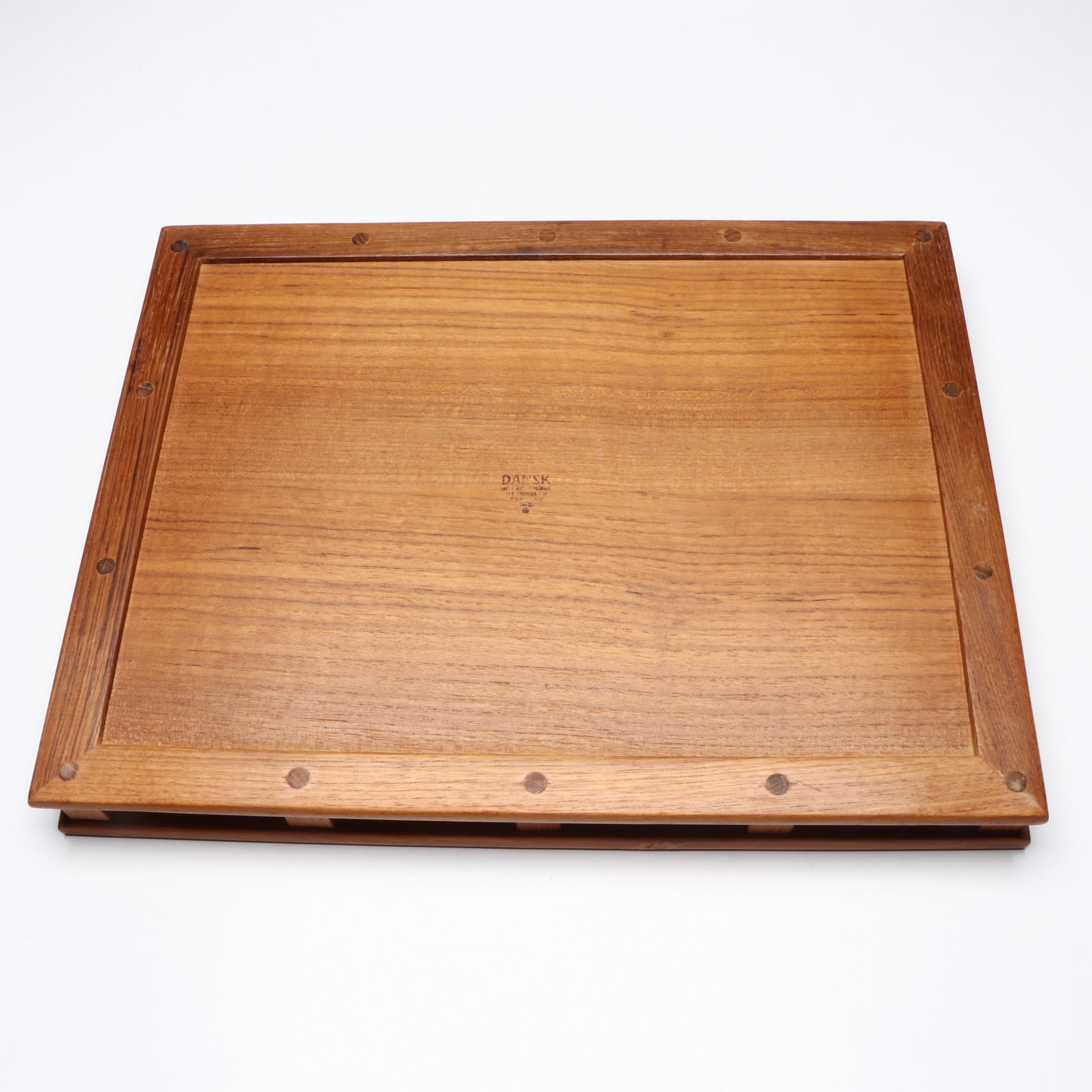 Dansk Teak Trays with Ceramic Hurricane Candle Lamps and More