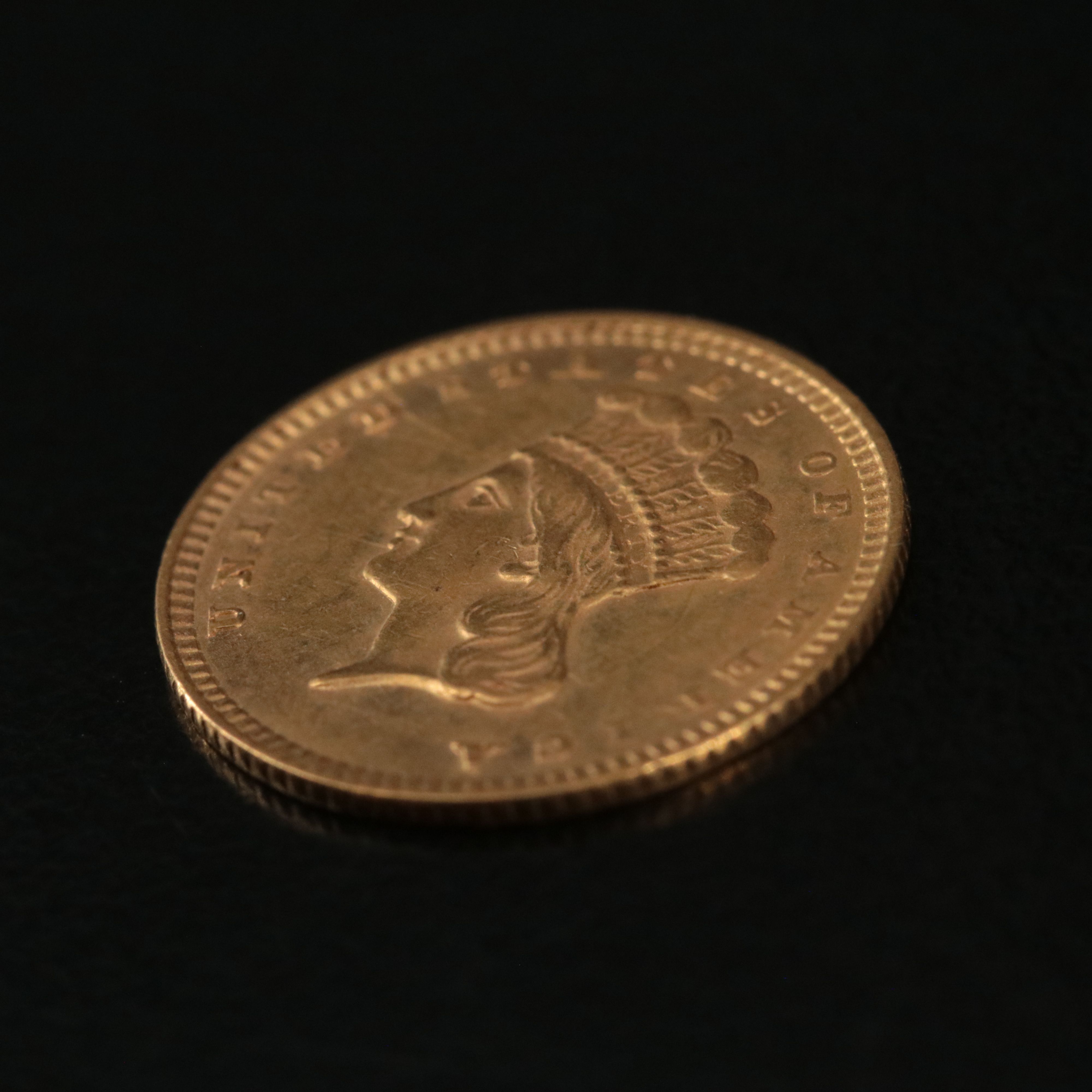1857 Indian Princess Head Type III Gold Dollar