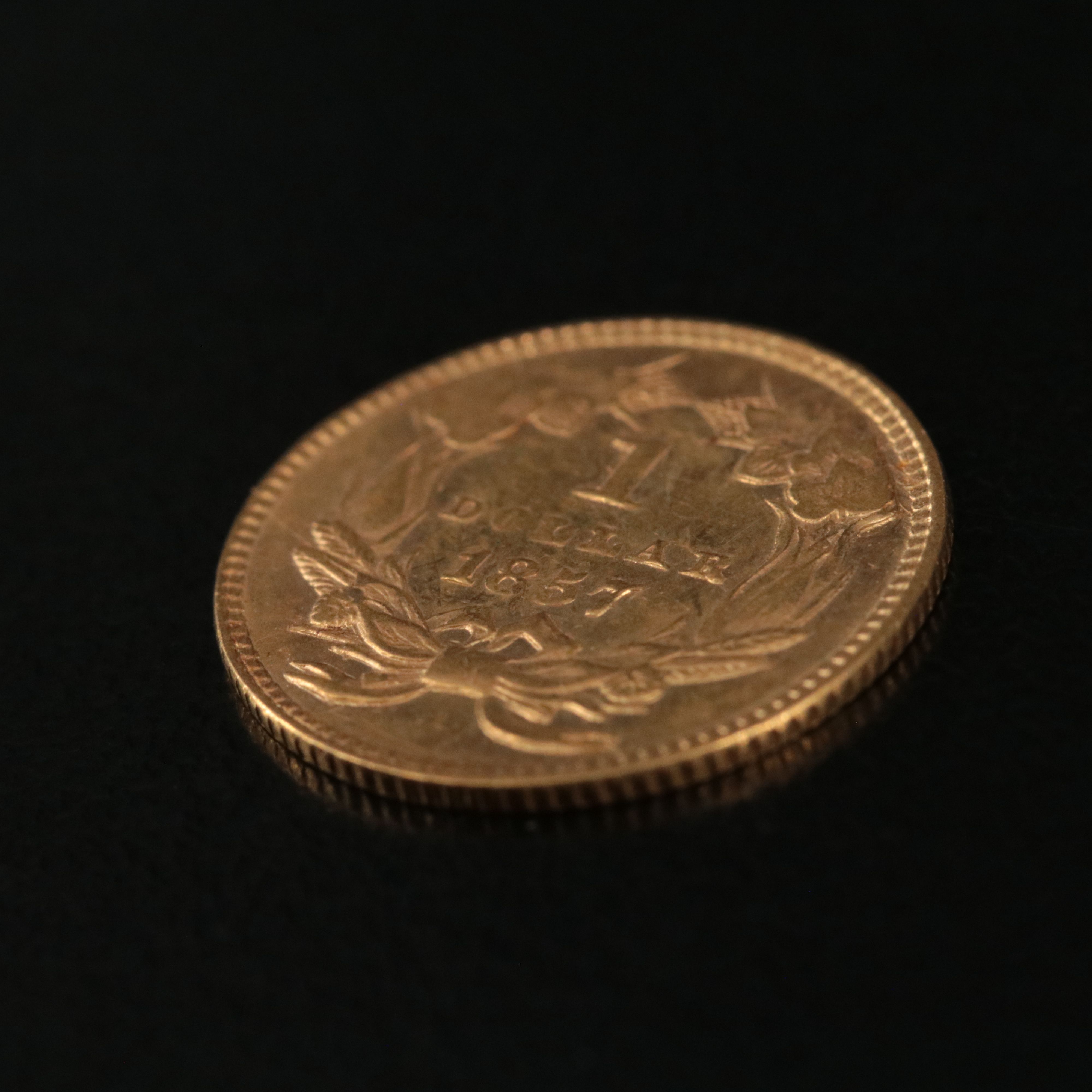 1857 Indian Princess Head Type III Gold Dollar