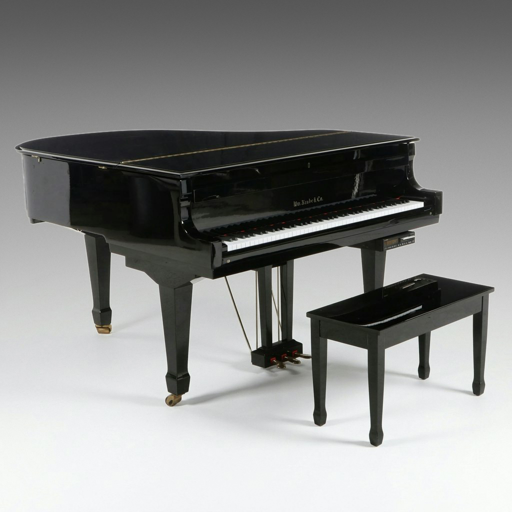Wm. Knabe & Co. Gloss Black Grand Piano with PianoDisc Player Piano System