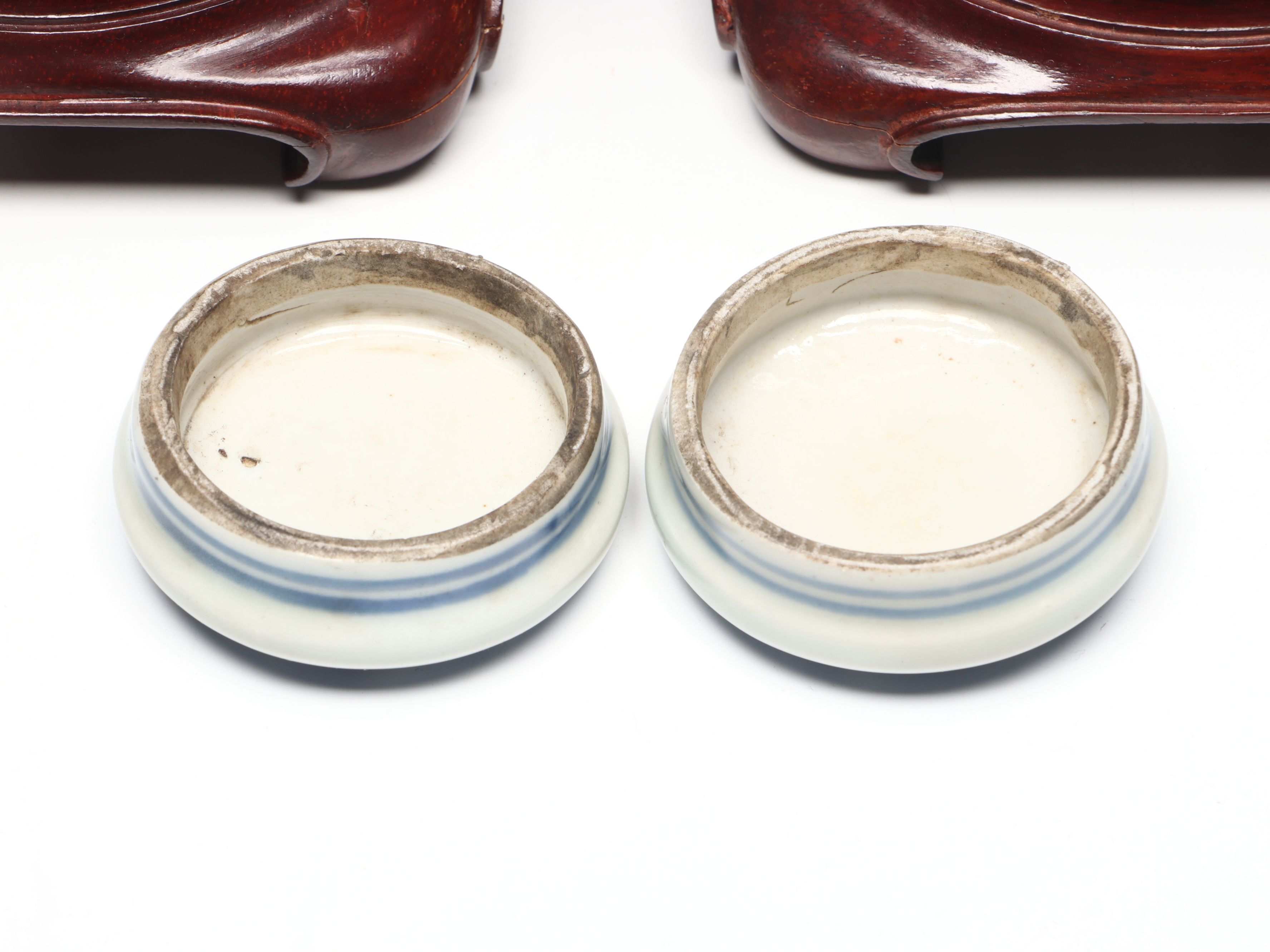 Chinese Blue and White Floral Double Happiness Porcelain Ginger Jars