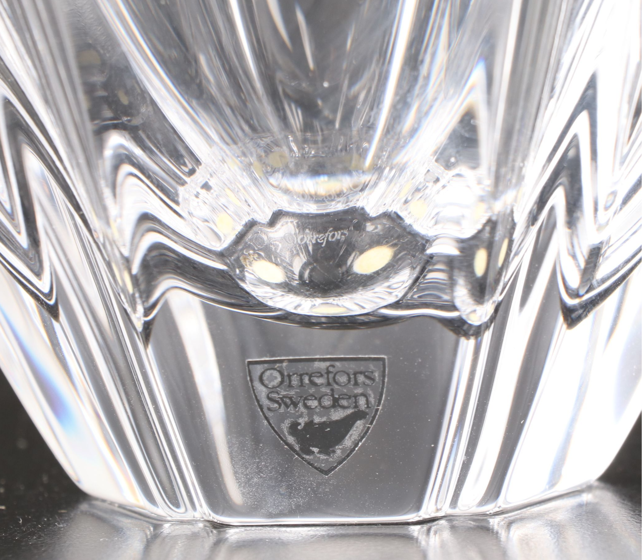 Lars Hellsten for Orrefors "Orion" Round Crystal Bowls