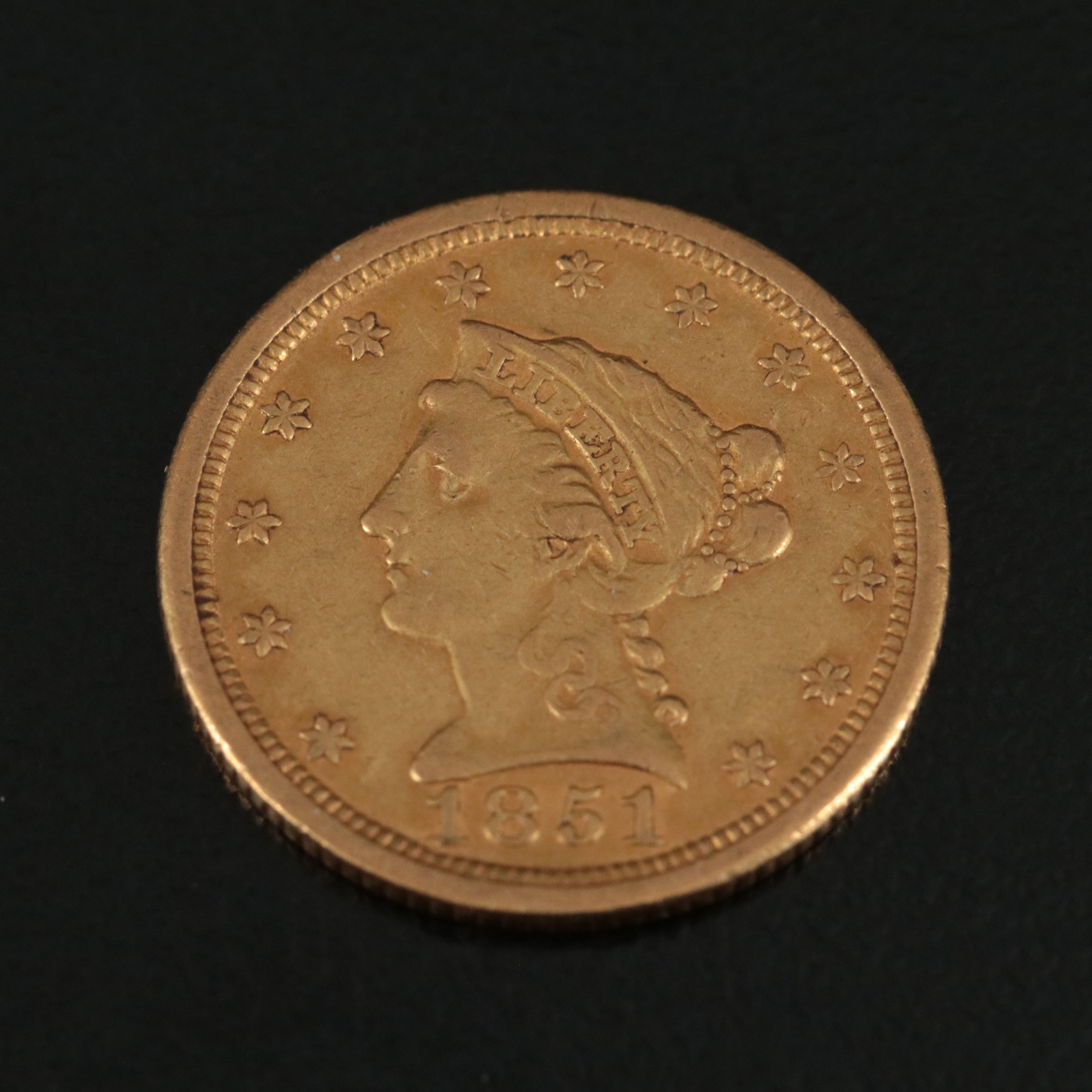 1851-O Liberty Head $2.50 Gold Quarter Eagle