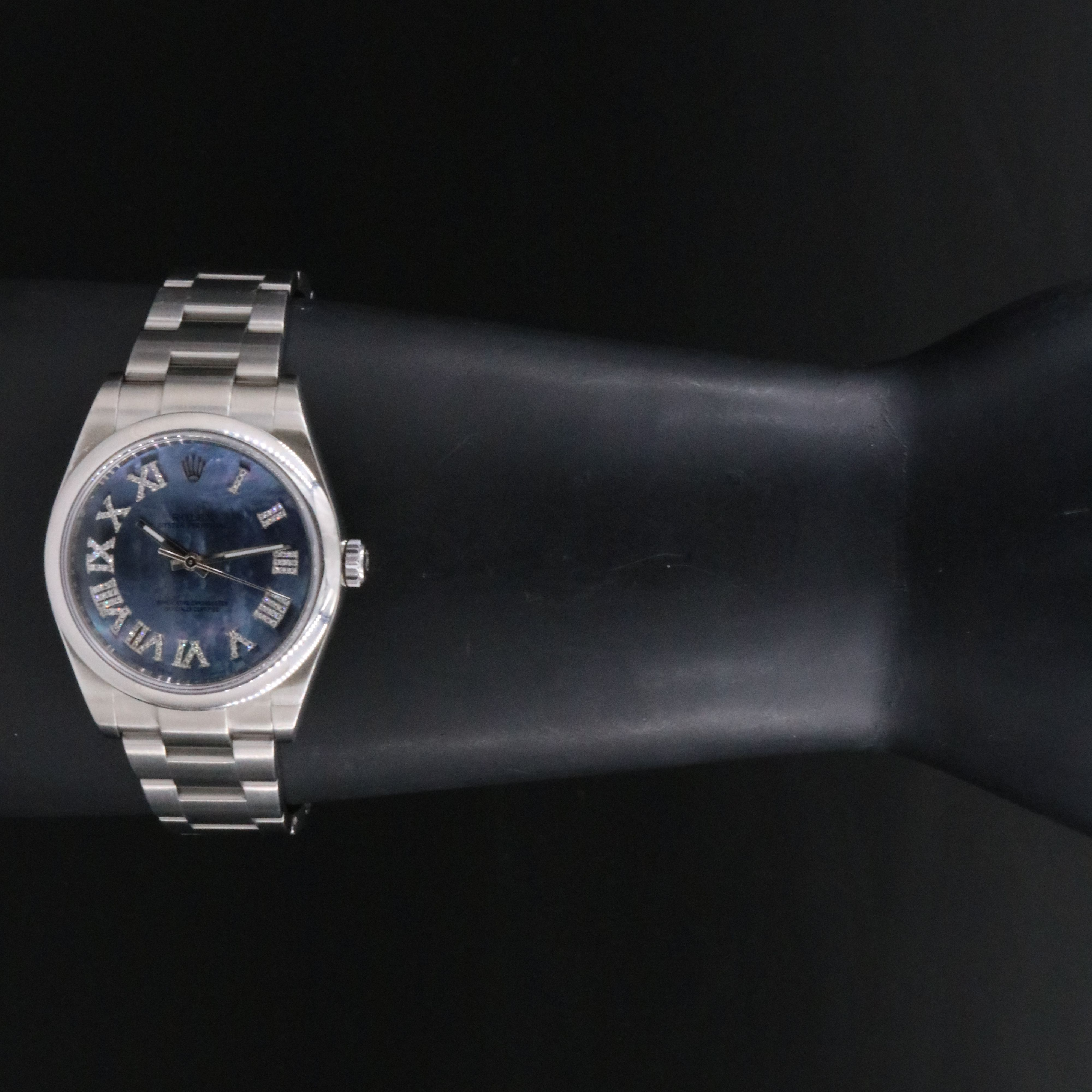 Rolex Oyster Perpetual 114300 Custom Diamond Dial Watch