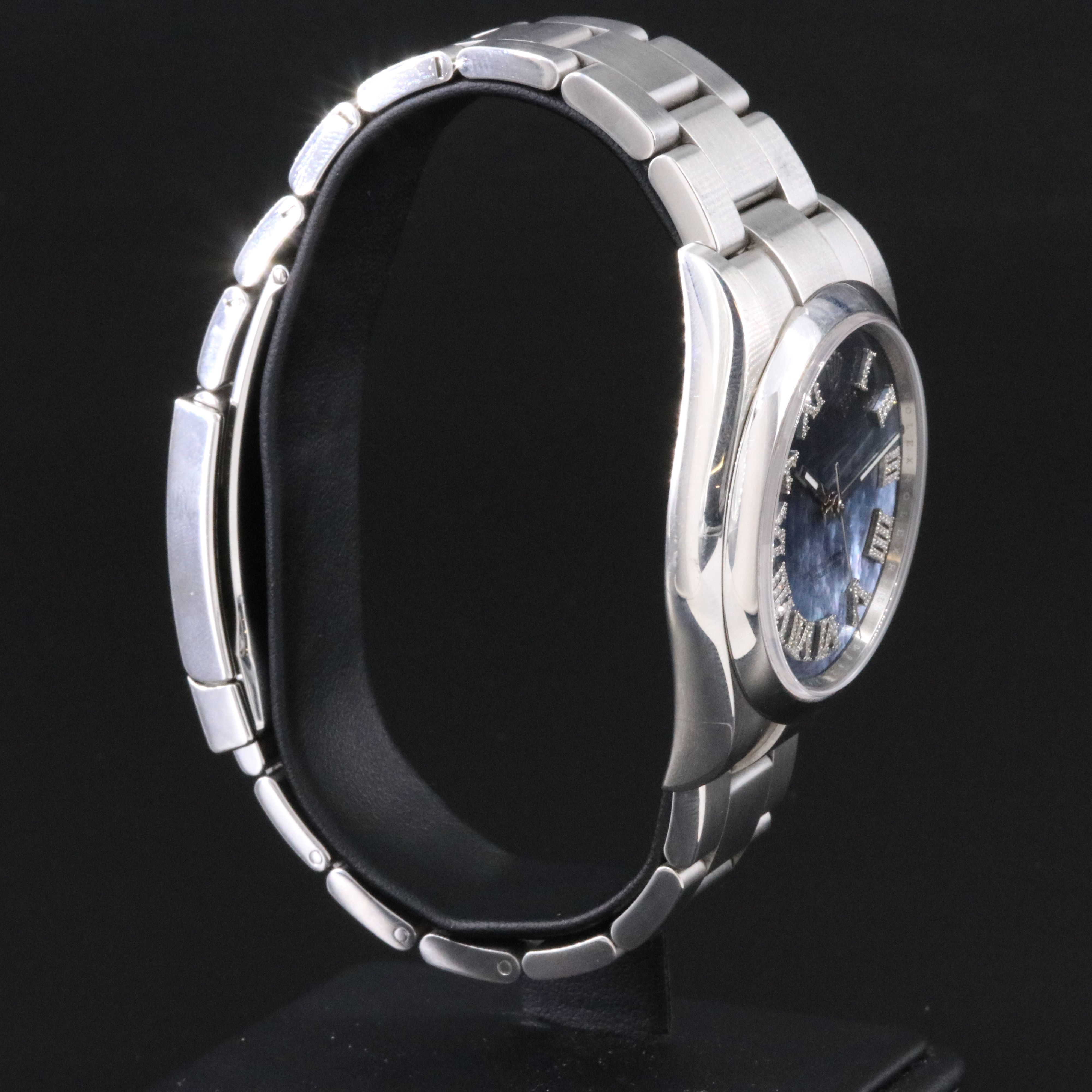 Rolex Oyster Perpetual 114300 Custom Diamond Dial Watch