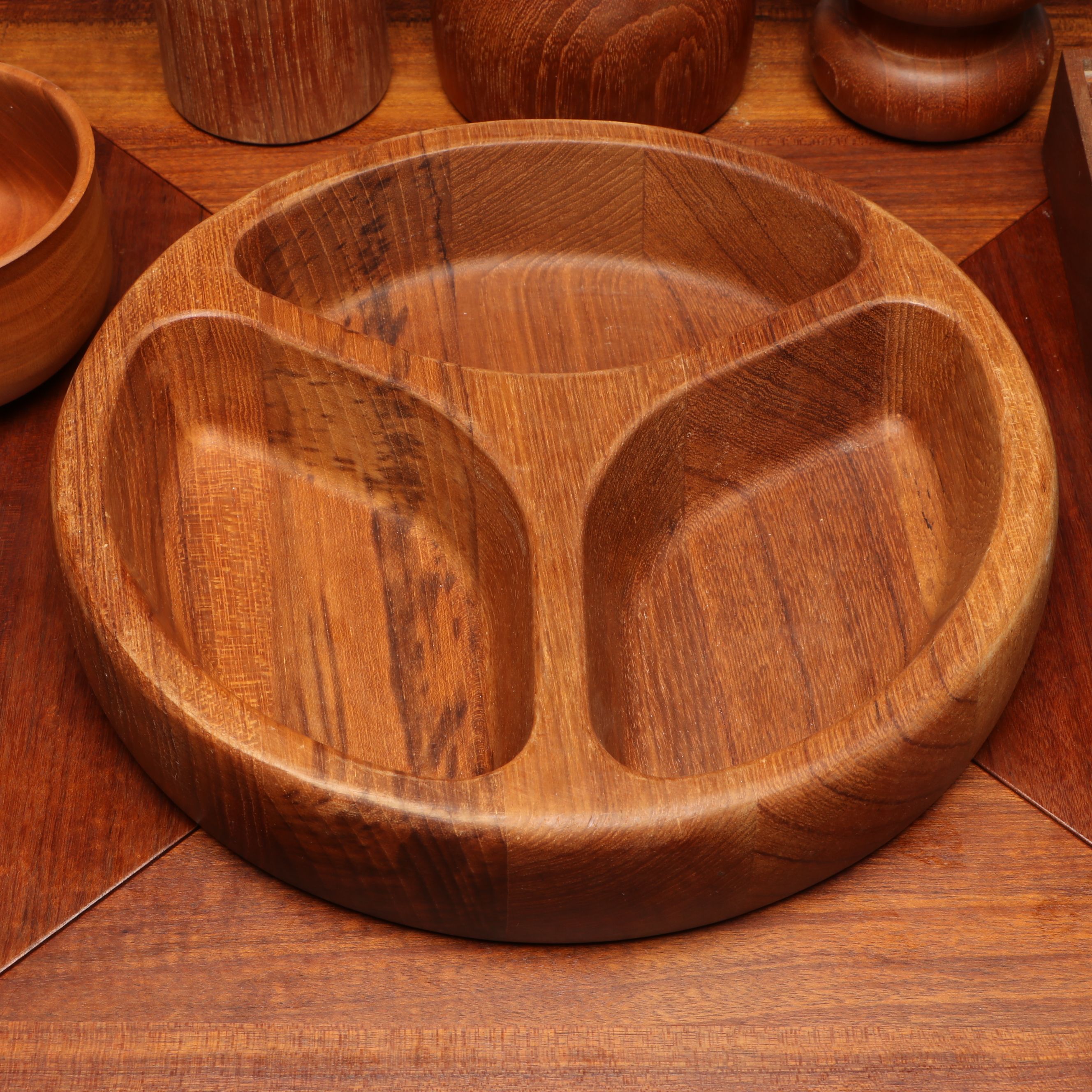Dansk Teak Salt and Pepper Mills, Serving Trays and Other Wood Kitchenware