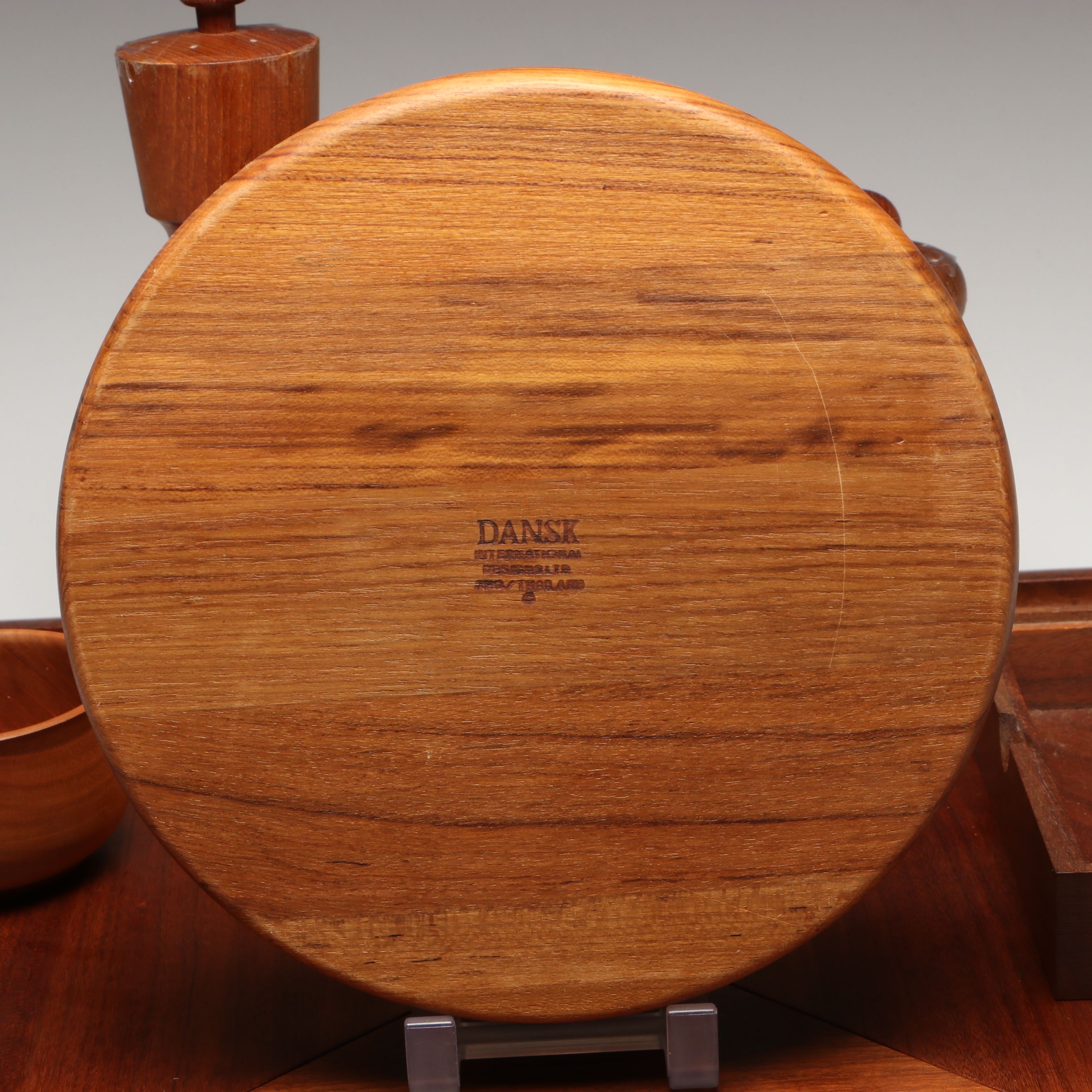 Dansk Teak Salt and Pepper Mills, Serving Trays and Other Wood Kitchenware