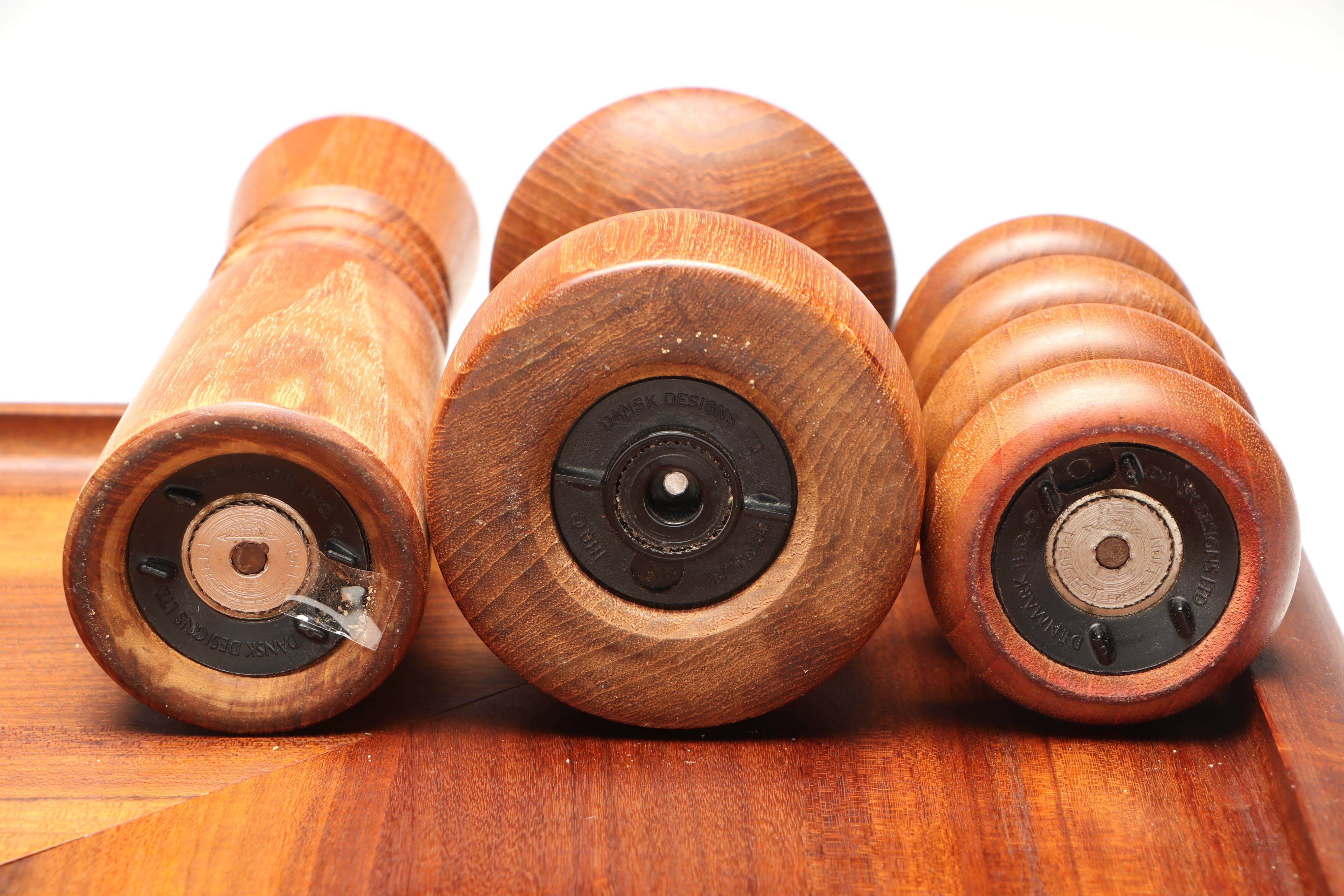 Dansk Teak Salt and Pepper Mills, Serving Trays and Other Wood Kitchenware