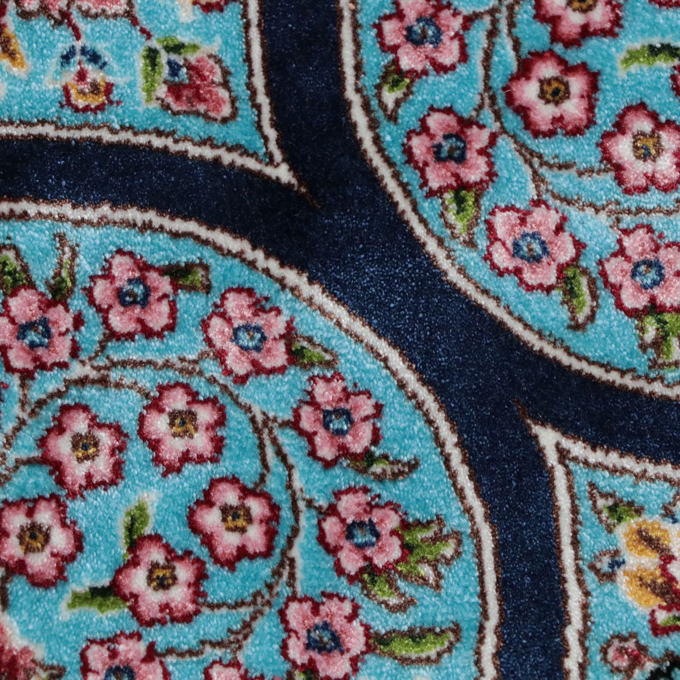 7'11 x 10'4 Machine Made Turkish Qom Silk Area Rug