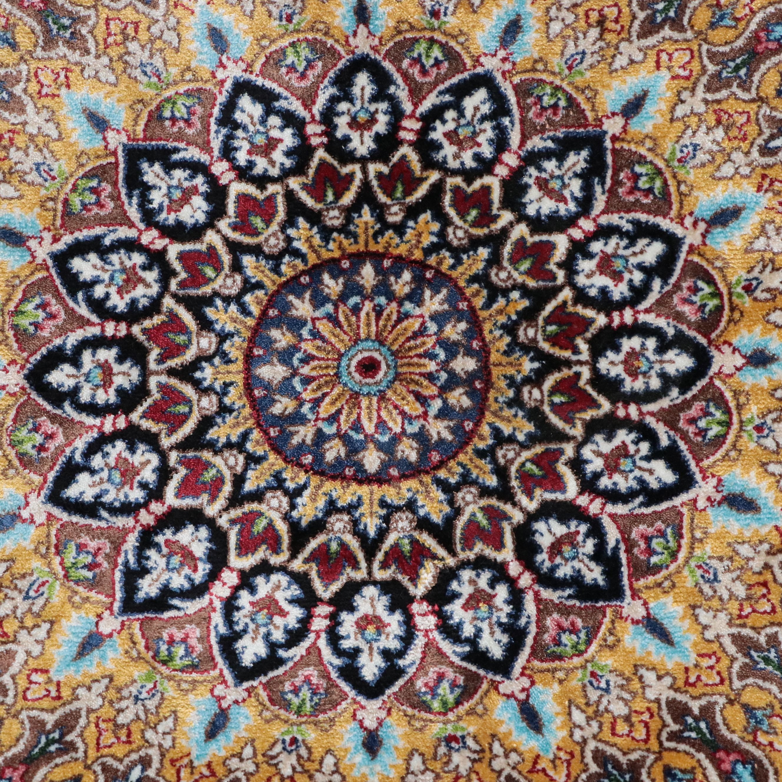 7'11 x 10'4 Machine Made Turkish Qom Silk Area Rug