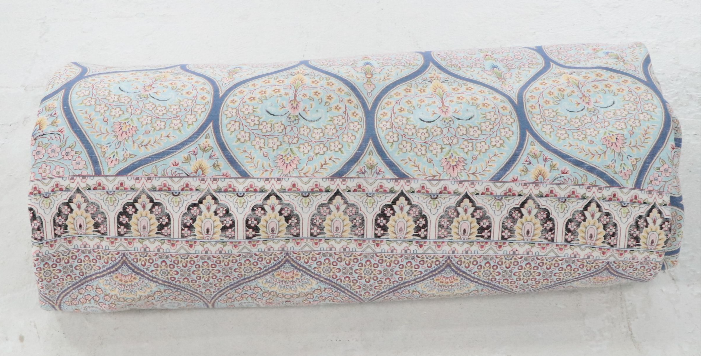 7'11 x 10'4 Machine Made Turkish Qom Silk Area Rug