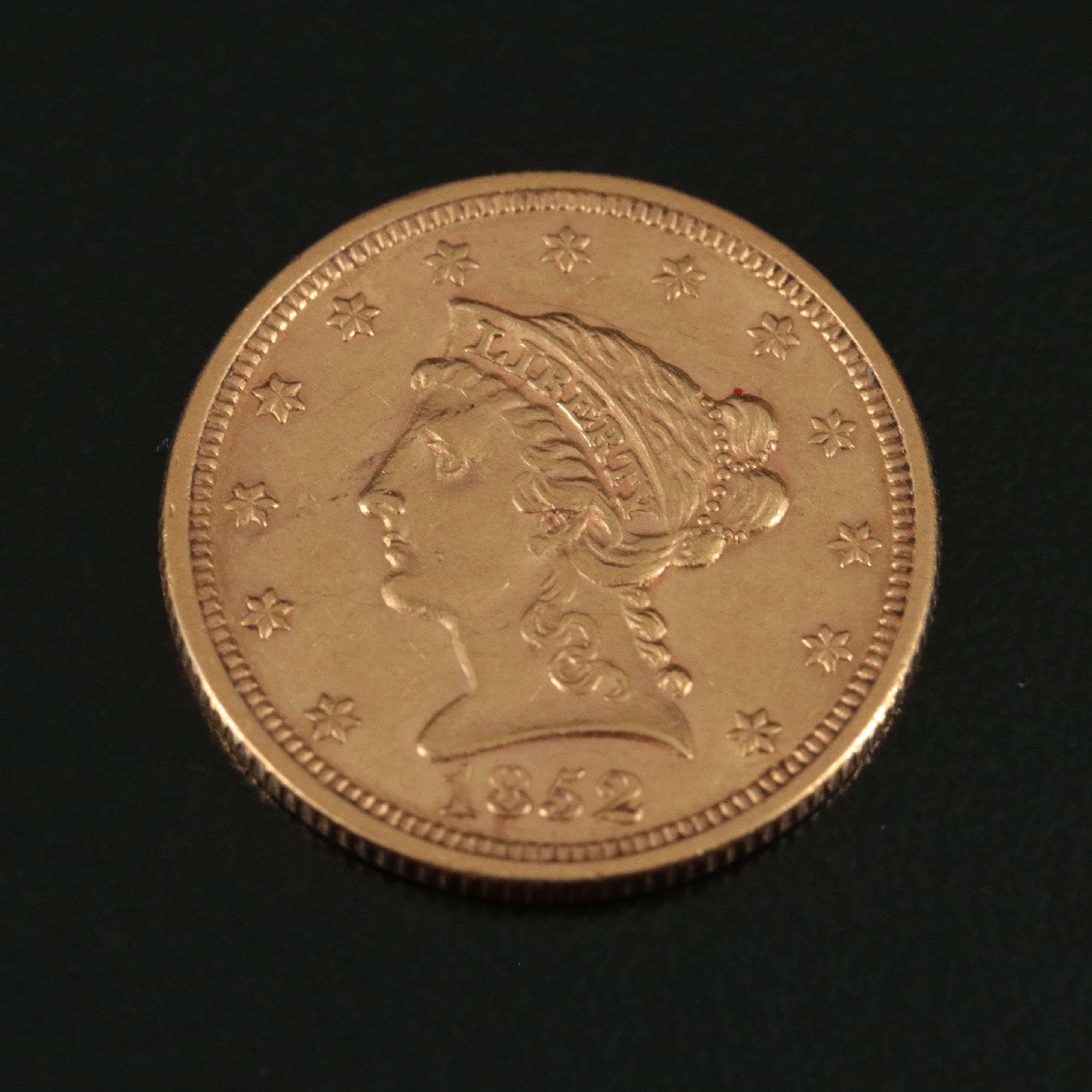 1852 Liberty Head $2.50 Gold Quarter Eagle