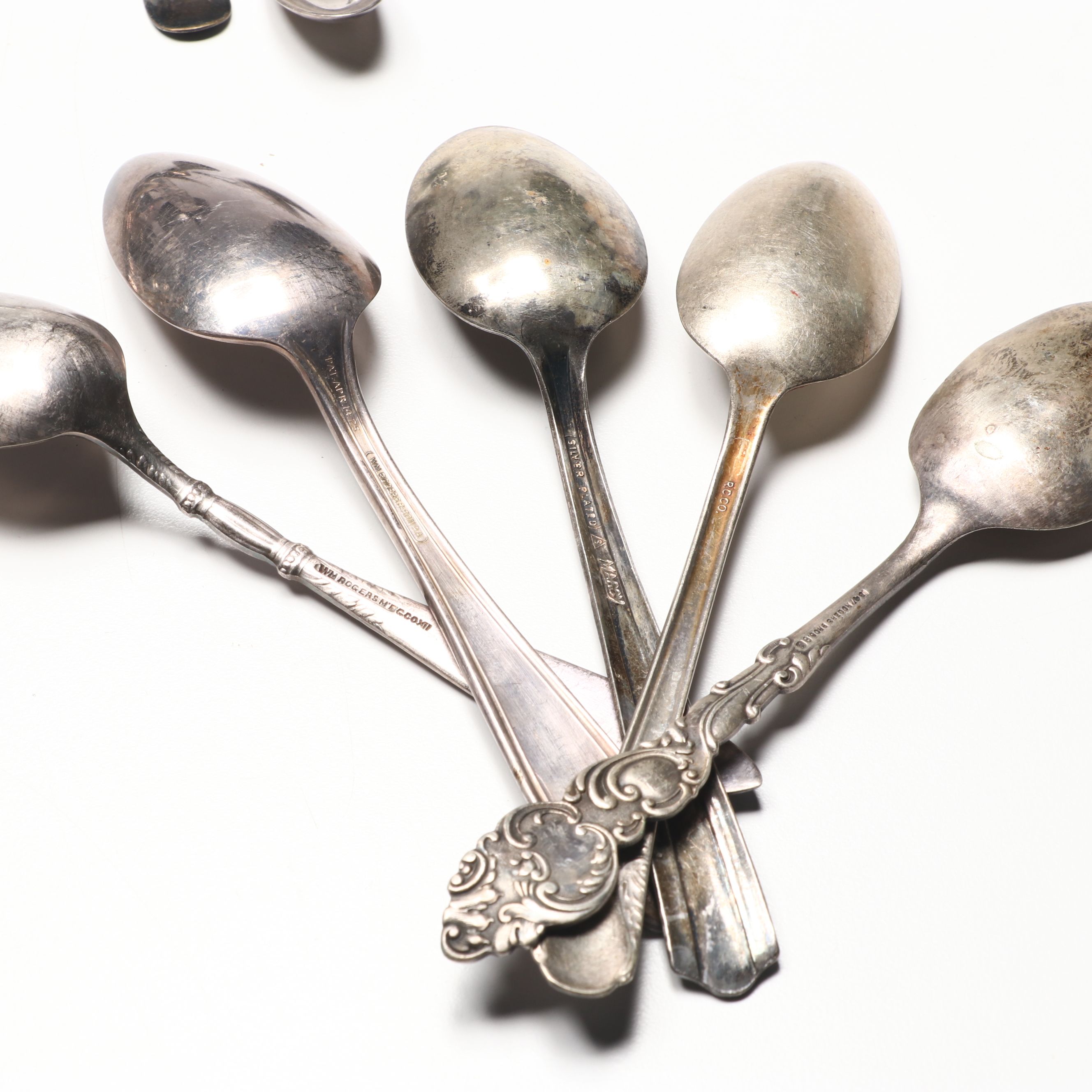 Poole and Leonard Silver Plate Candelabra with More Plate Utensils and Tableware